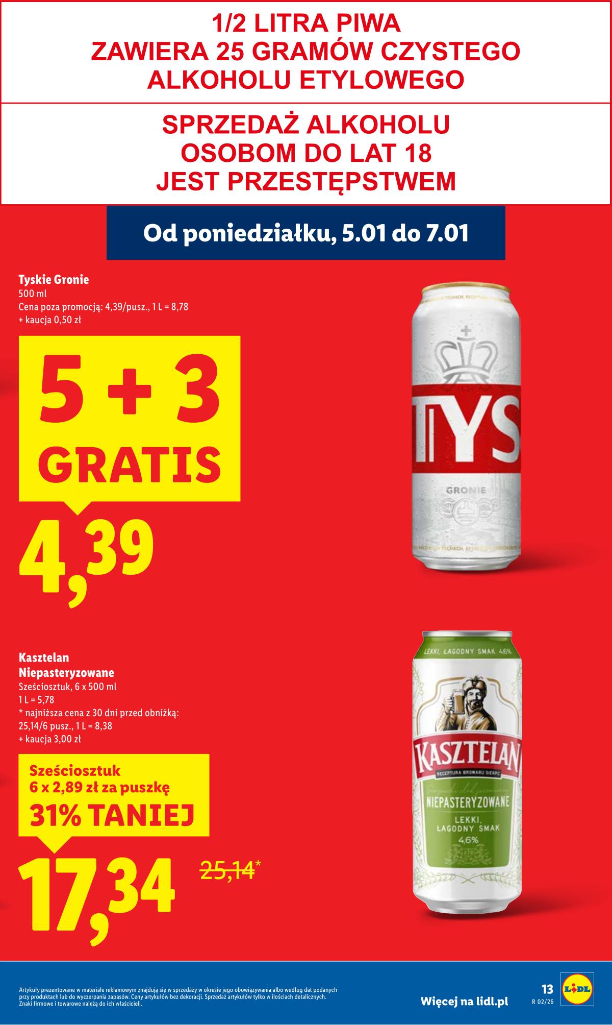 Lidl Lenkija - OFERTA WAŻNA OD 5.01 DO 7.01 13 puslapis