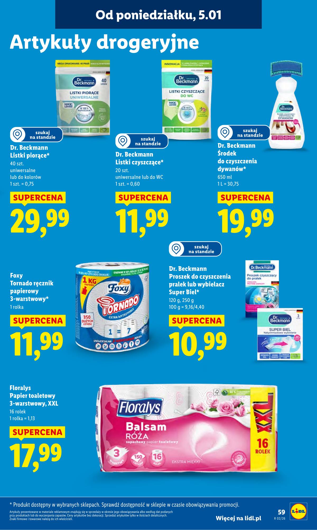 Lidl Lenkija - OFERTA WAŻNA OD 5.01 DO 7.01 61 puslapis