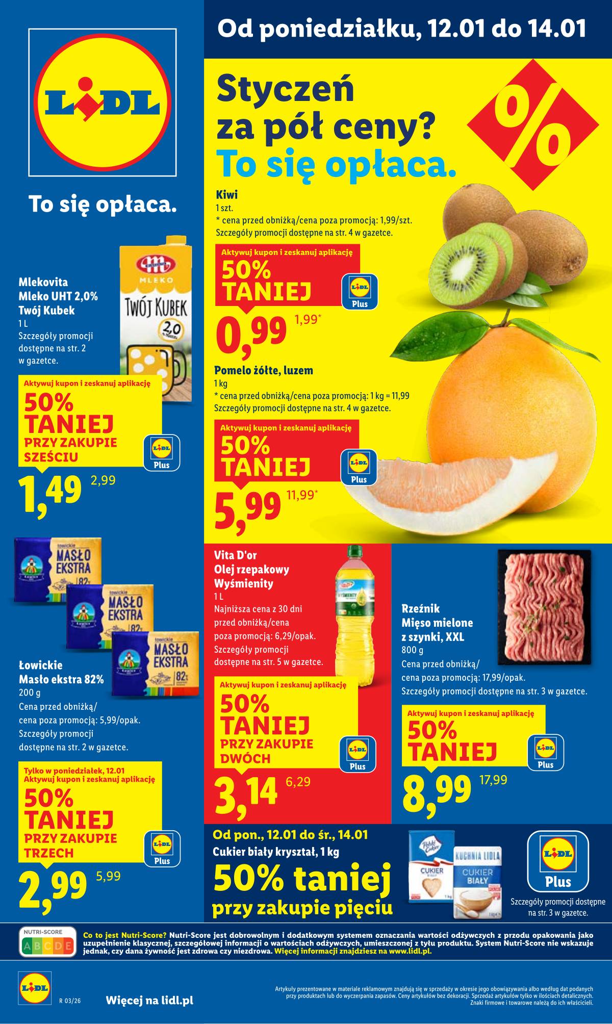 Lidl Lenkija - OFERTA WAŻNA OD 12.01 DO 14.01 1 puslapis
