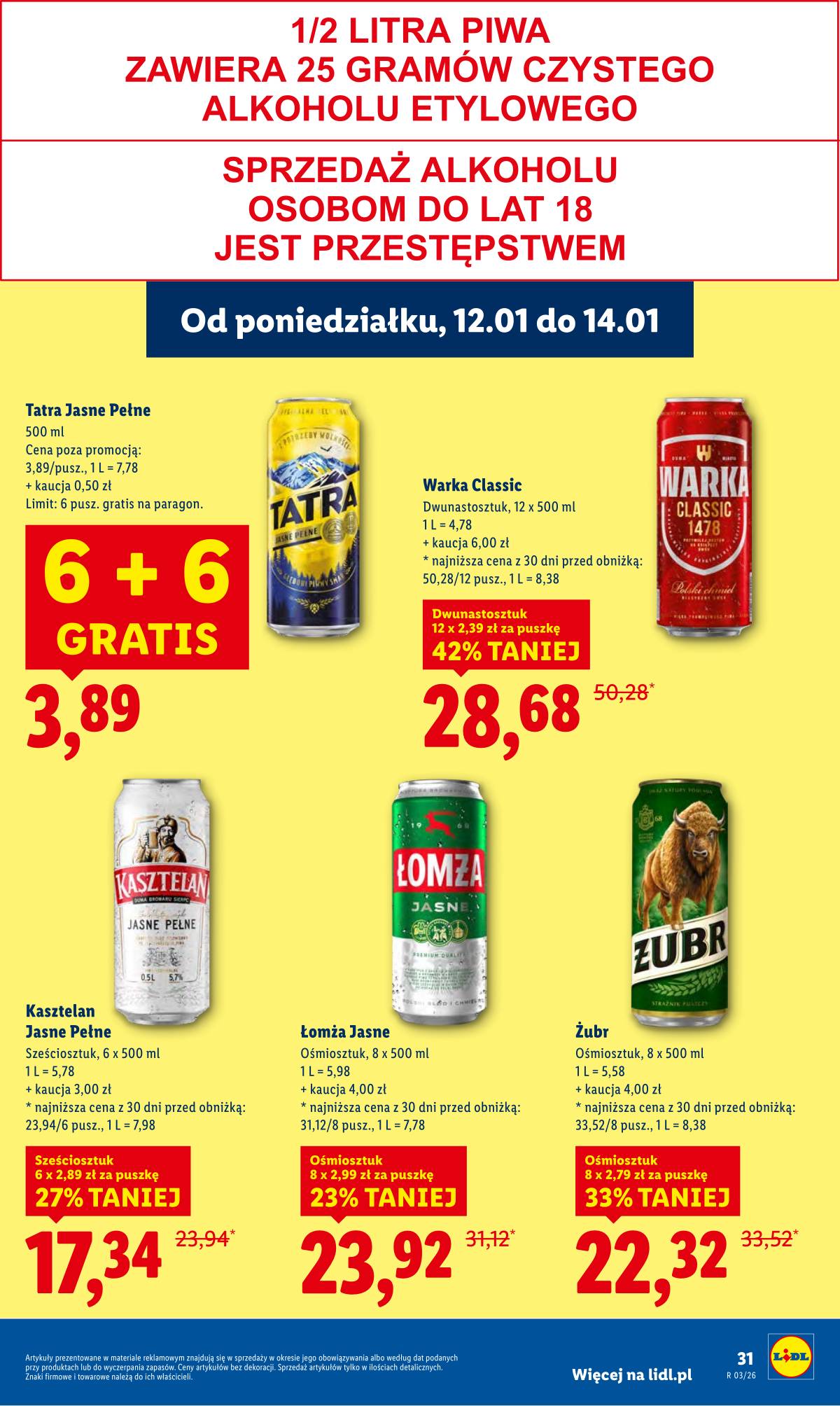 Lidl Lenkija - OFERTA WAŻNA OD 12.01 DO 14.01 31 puslapis
