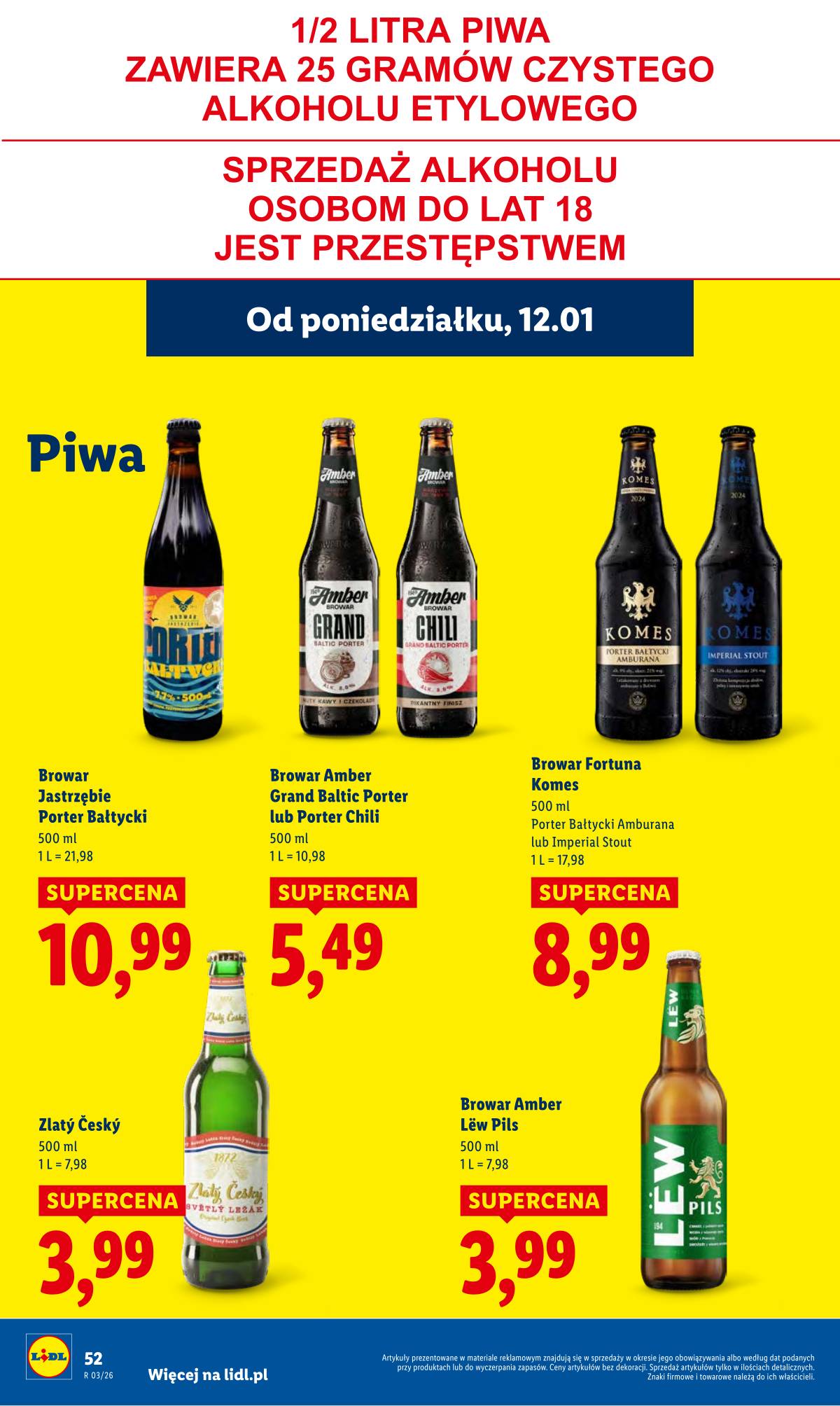 Lidl Lenkija - OFERTA WAŻNA OD 12.01 DO 14.01 52 puslapis