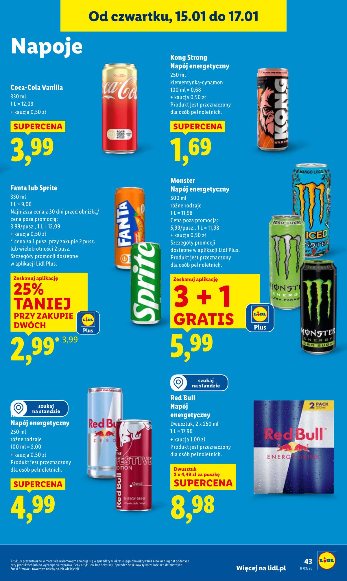 Lidl Lenkija - OFERTA WAŻNA OD 15.01 DO 17.01 43 puslapis