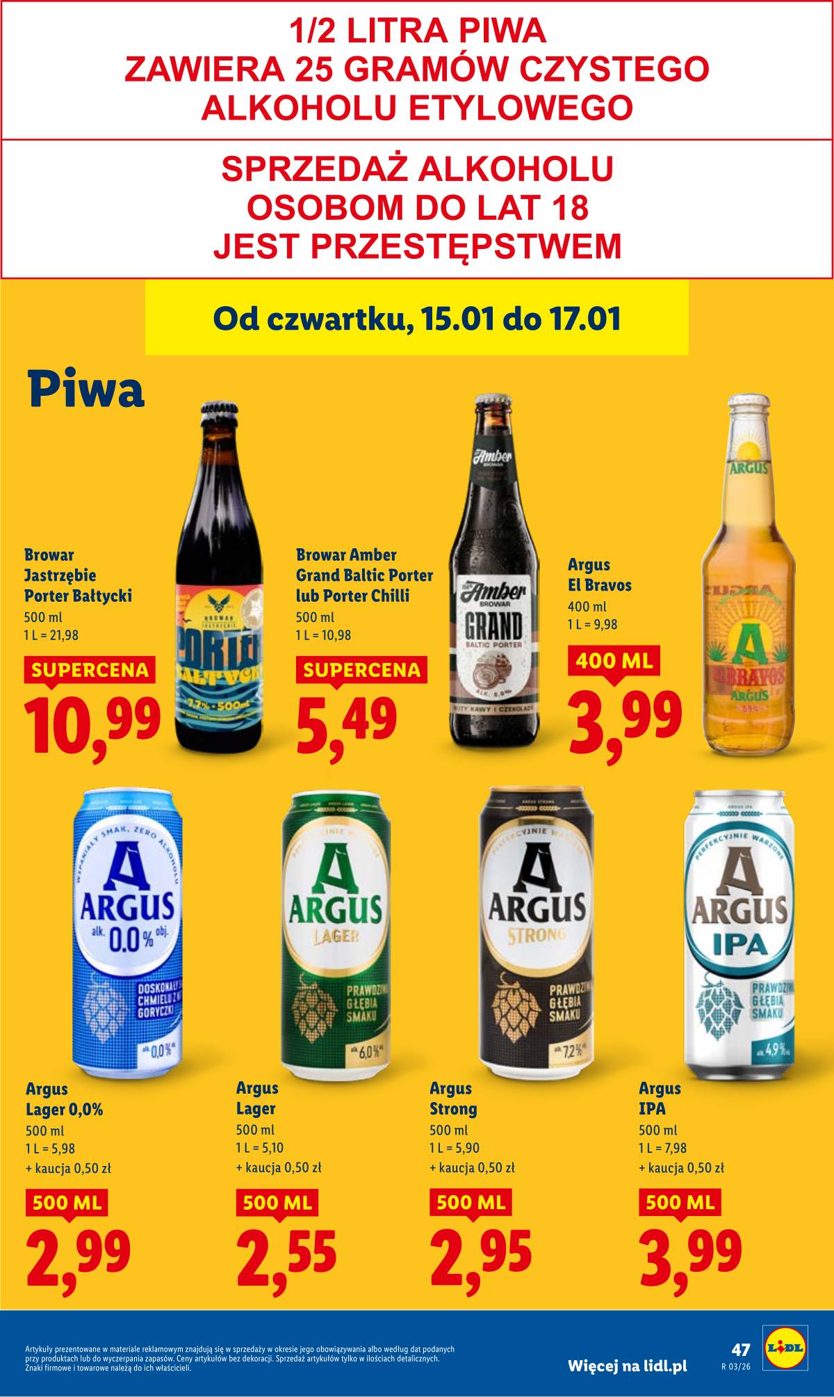 Lidl Lenkija - OFERTA WAŻNA OD 15.01 DO 17.01 47 puslapis
