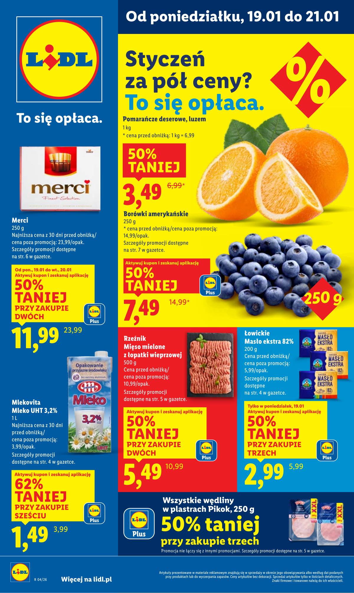 Lidl Lenkija - OFERTA WAŻNA OD 19.01 DO 21.01 1 puslapis