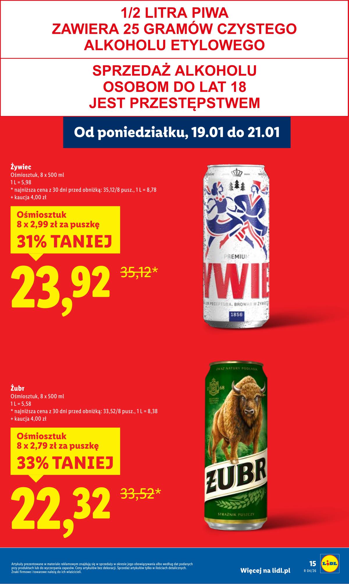 Lidl Lenkija - OFERTA WAŻNA OD 19.01 DO 21.01 15 puslapis
