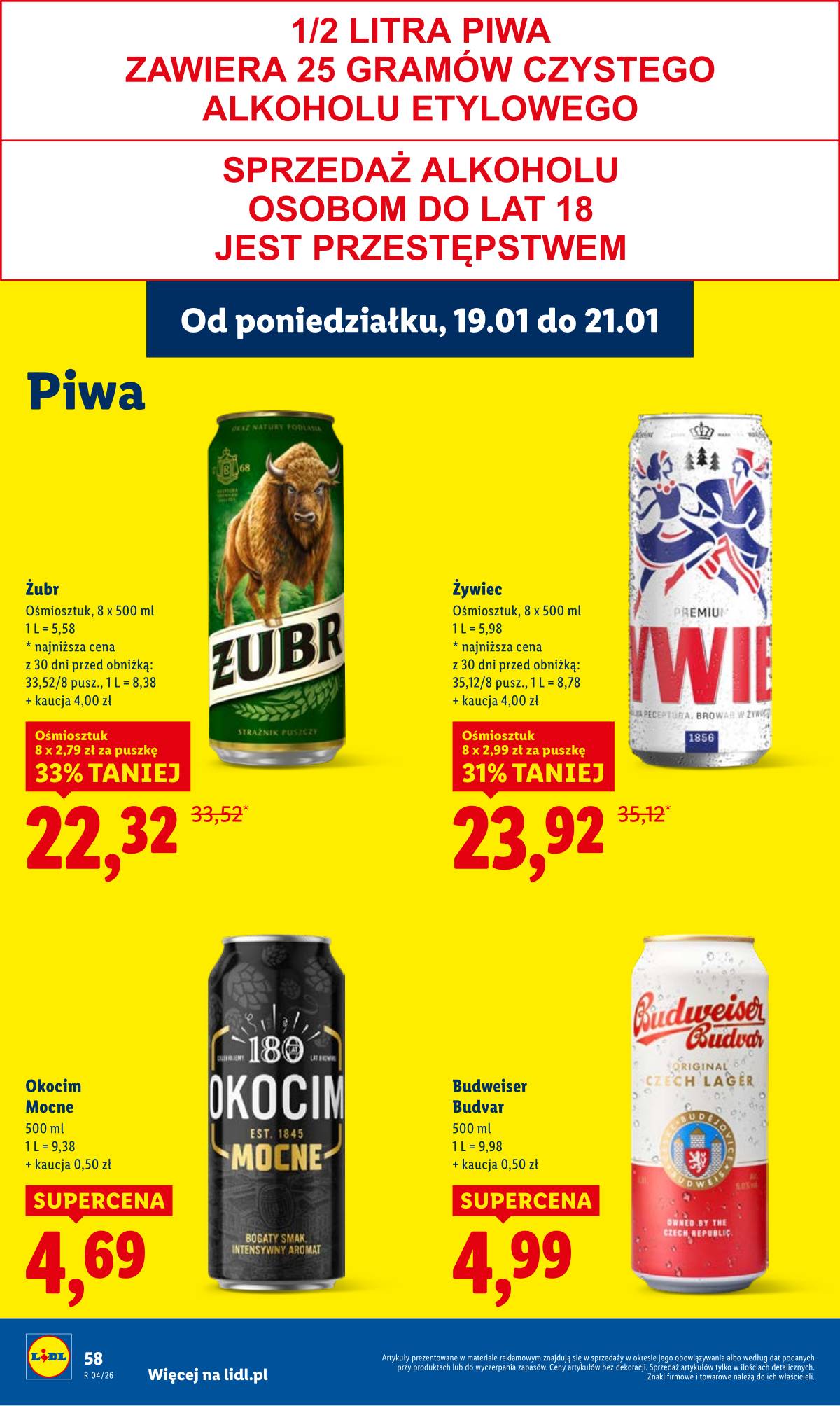 Lidl Lenkija - OFERTA WAŻNA OD 19.01 DO 21.01 58 puslapis