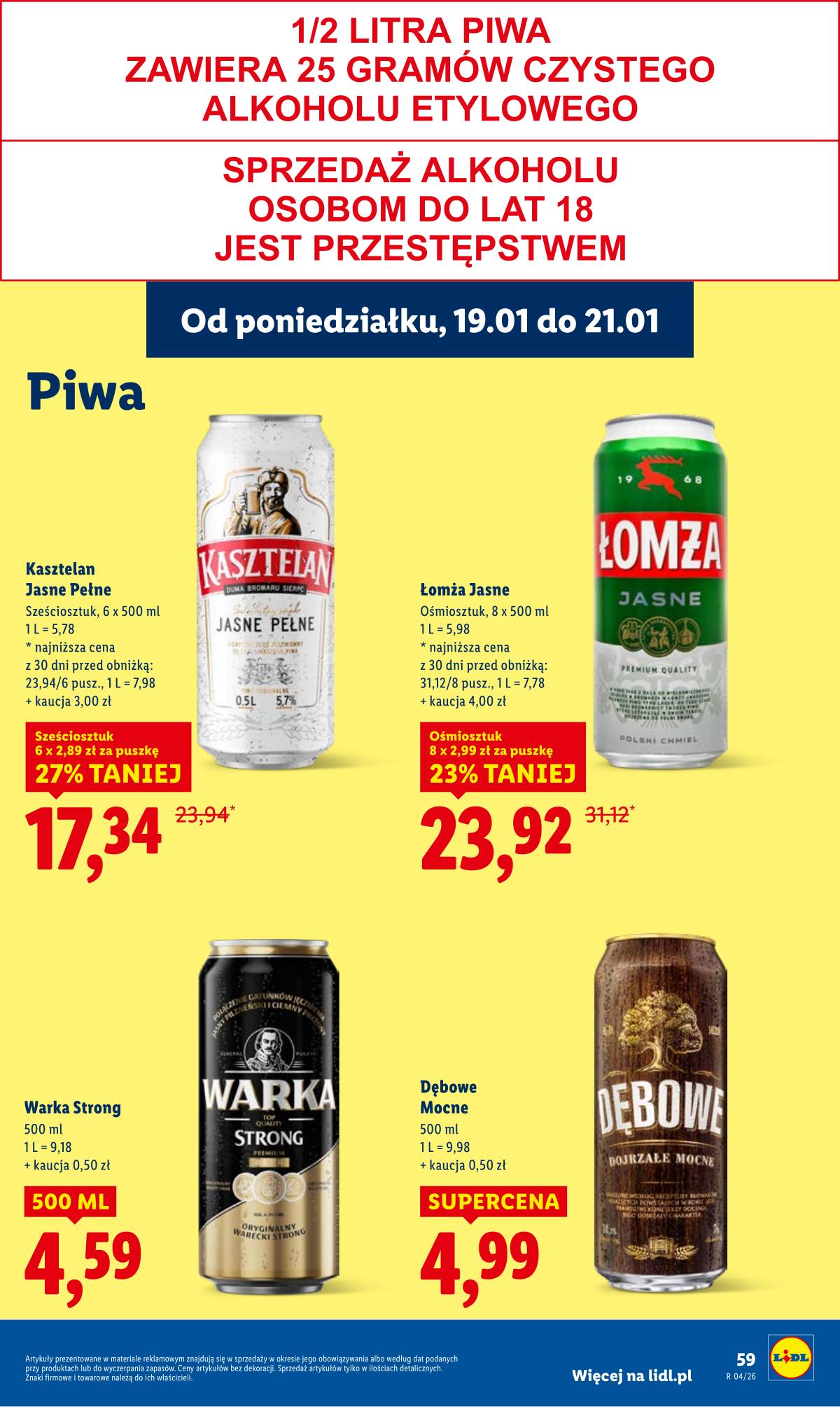 Lidl Lenkija - OFERTA WAŻNA OD 19.01 DO 21.01 59 puslapis