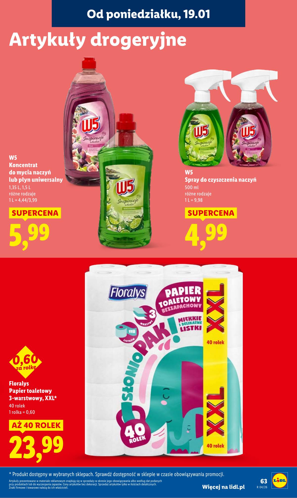 Lidl Lenkija - OFERTA WAŻNA OD 19.01 DO 21.01 63 puslapis