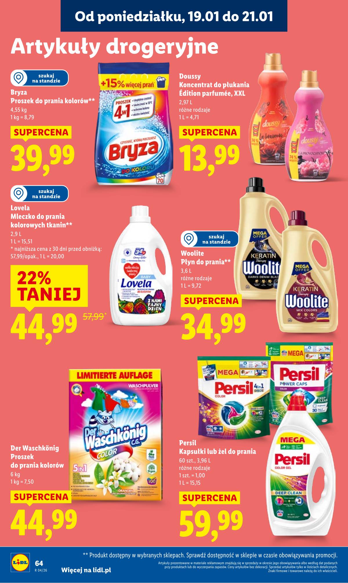 Lidl Lenkija - OFERTA WAŻNA OD 19.01 DO 21.01 64 puslapis