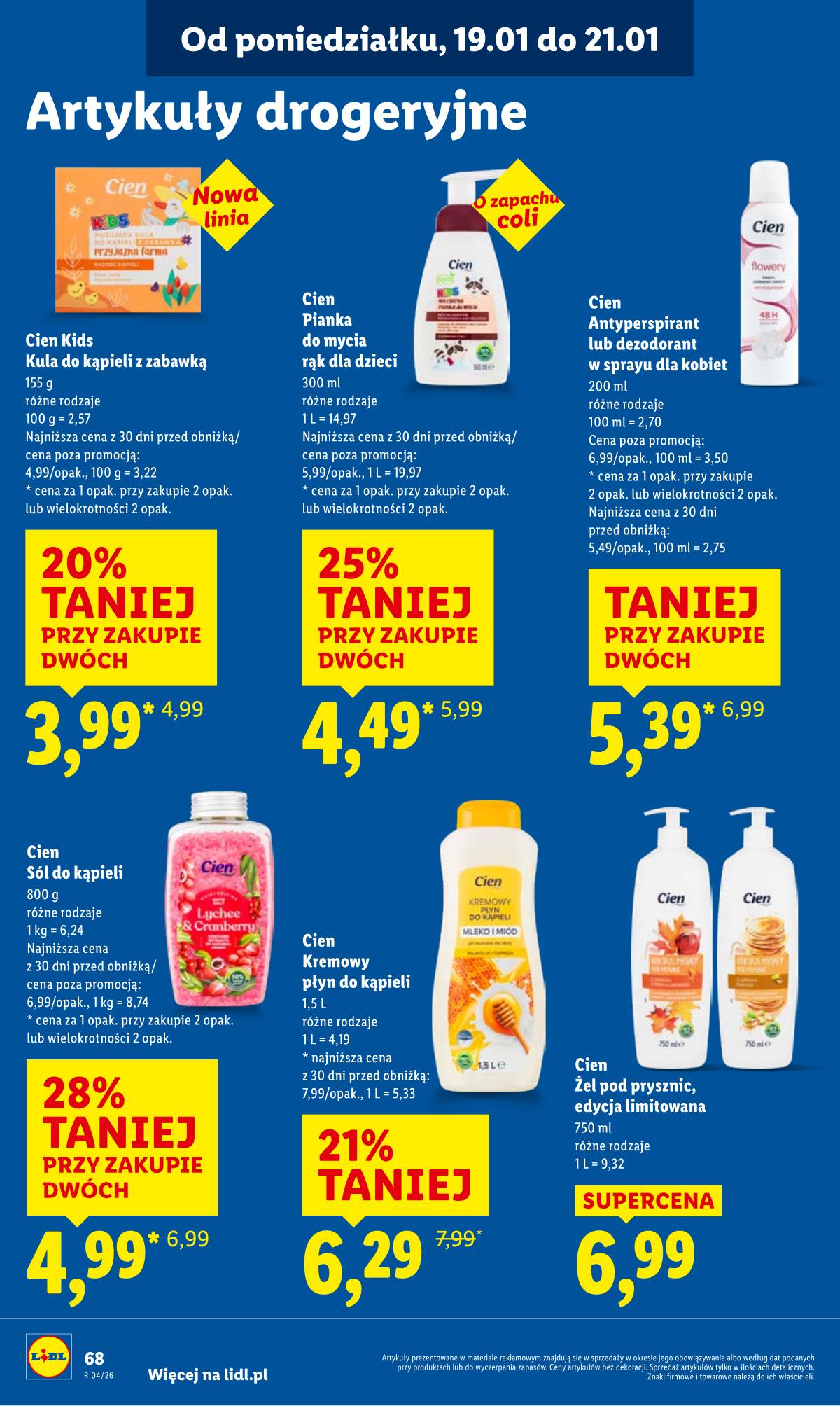 Lidl Lenkija - OFERTA WAŻNA OD 19.01 DO 21.01 68 puslapis