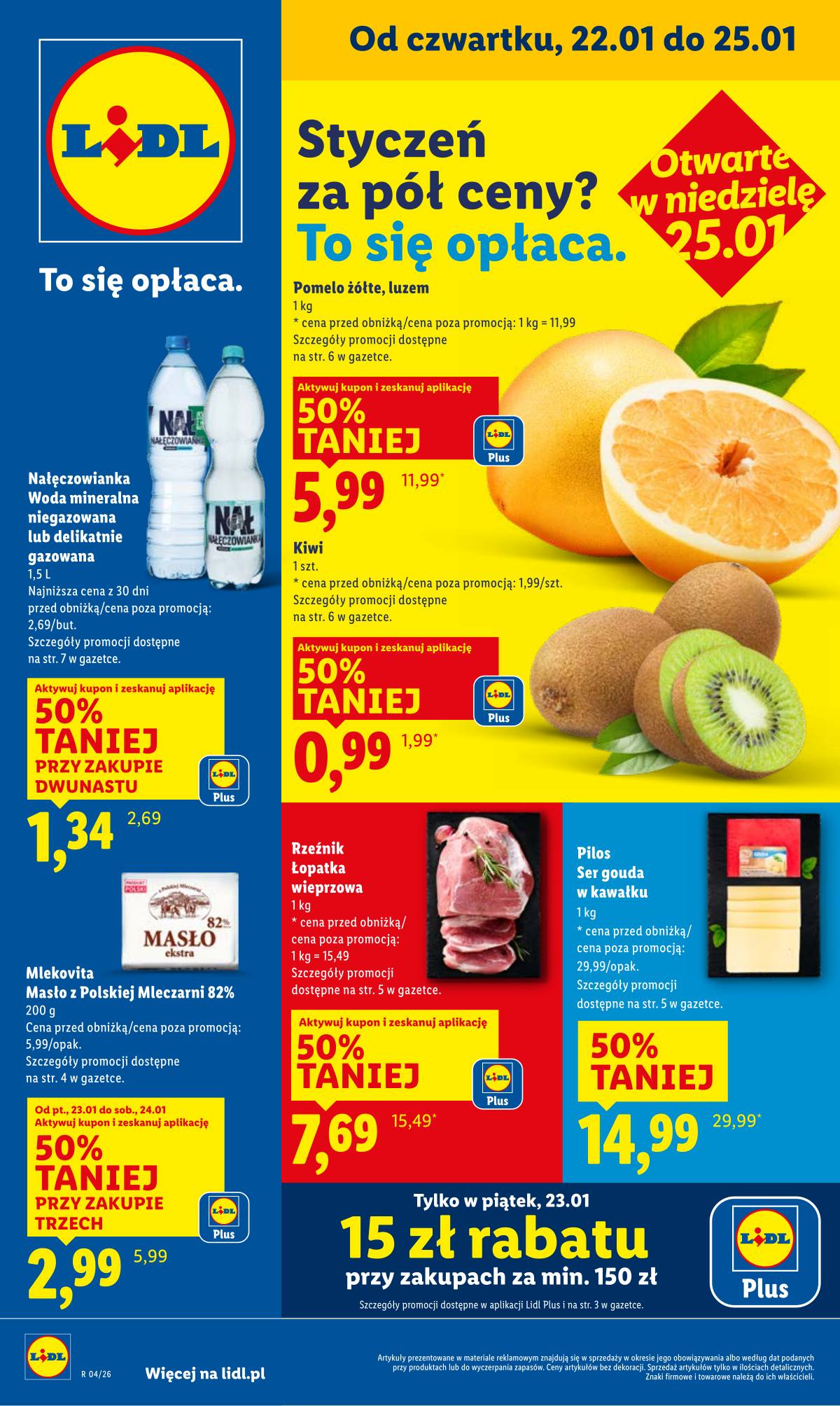 Lidl Lenkija - OFERTA WAŻNA OD 22.01 DO 25.01 1 puslapis