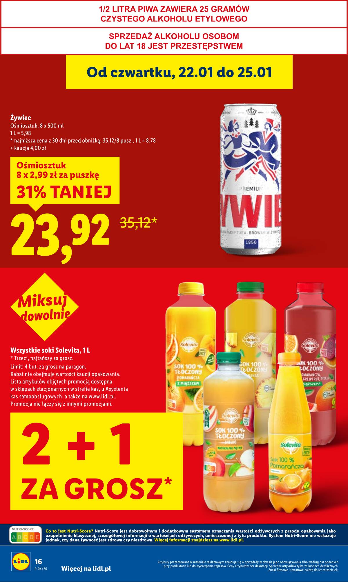 Lidl Lenkija - OFERTA WAŻNA OD 22.01 DO 25.01 16 puslapis