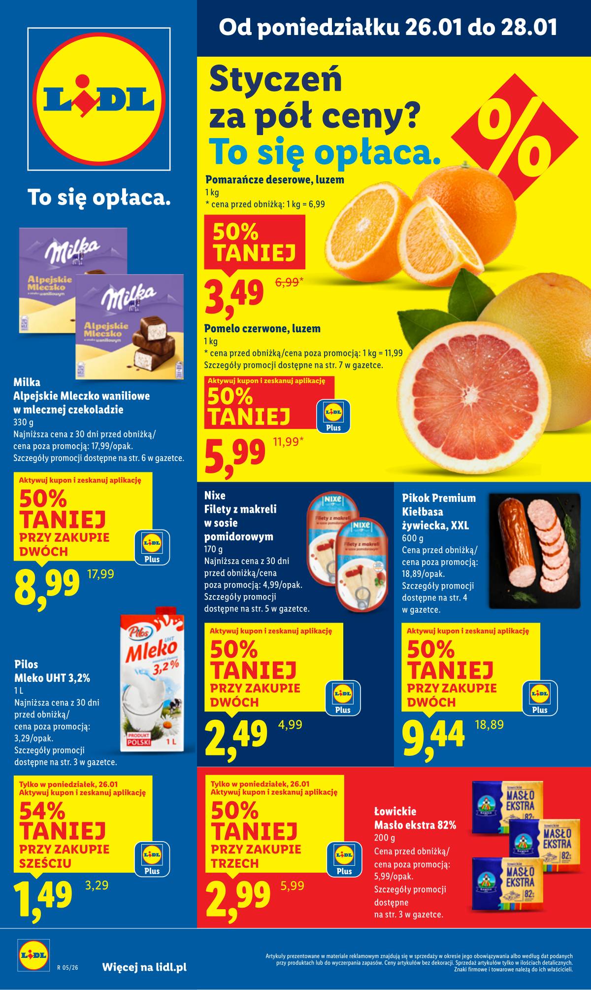 Lidl Lenkija - OFERTA WAŻNA OD 26.01 DO 28.01 1 puslapis