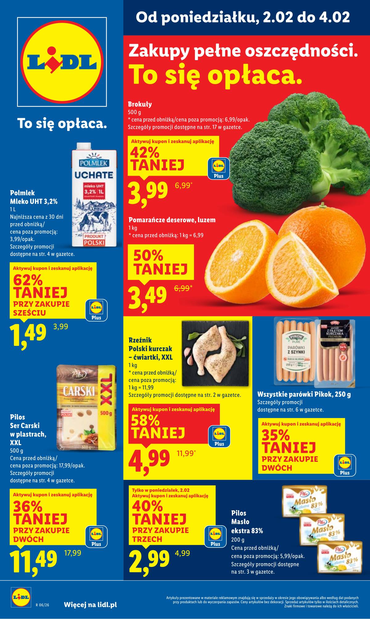 Lidl Lenkija - OFERTA WAŻNA OD 02.02 DO 04.02 1 puslapis