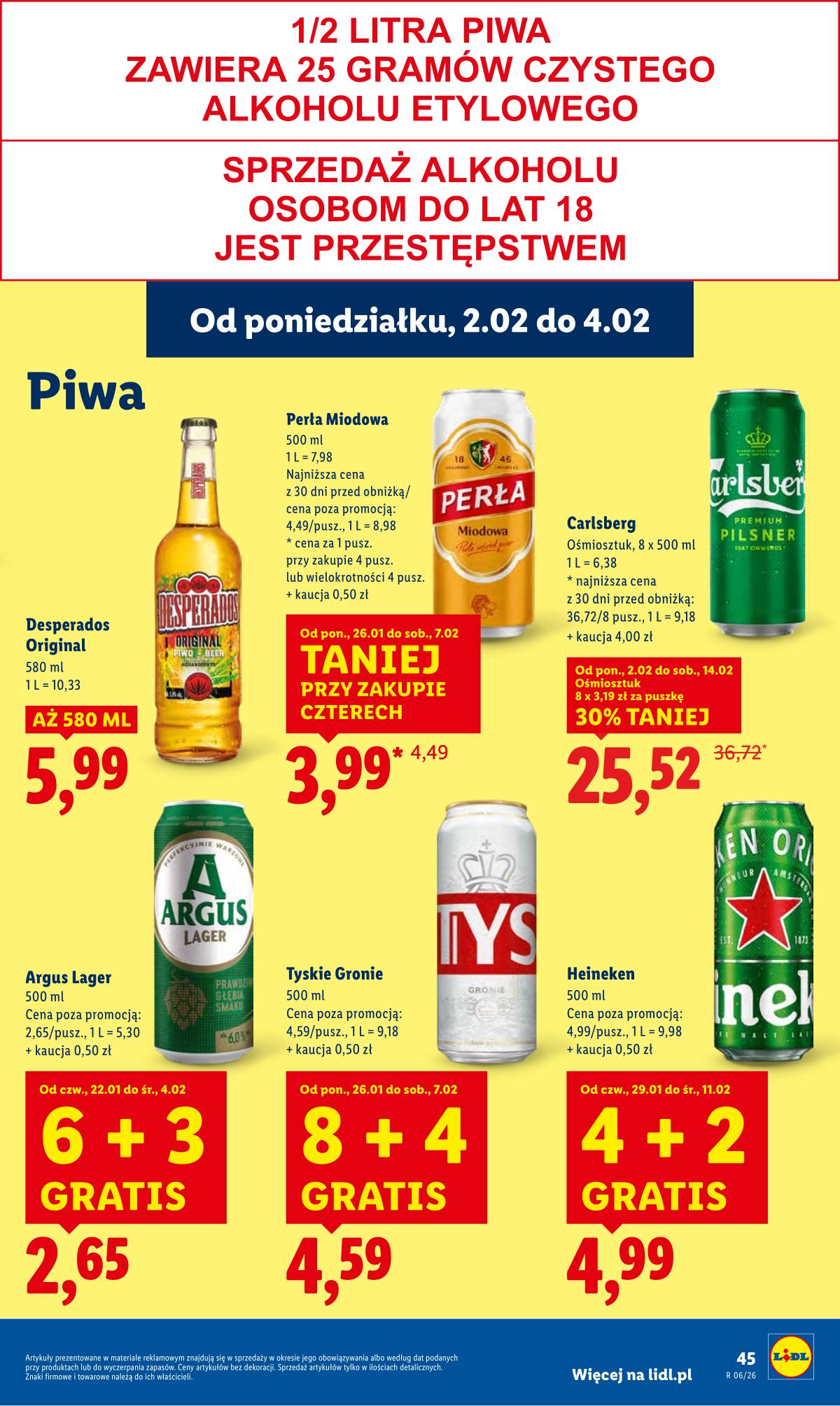 Lidl Lenkija - OFERTA WAŻNA OD 02.02 DO 04.02 45 puslapis