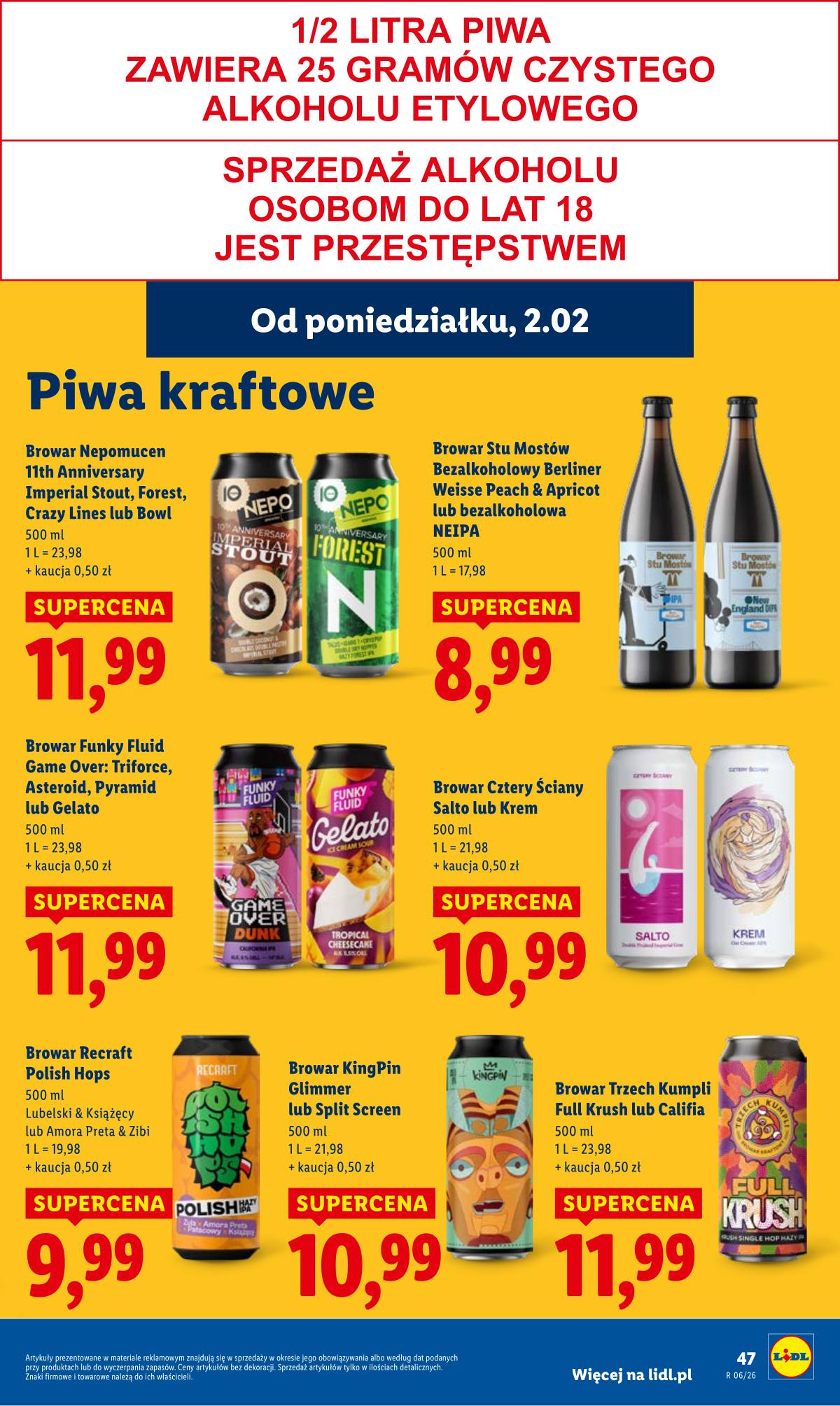 Lidl Lenkija - OFERTA WAŻNA OD 02.02 DO 04.02 47 puslapis