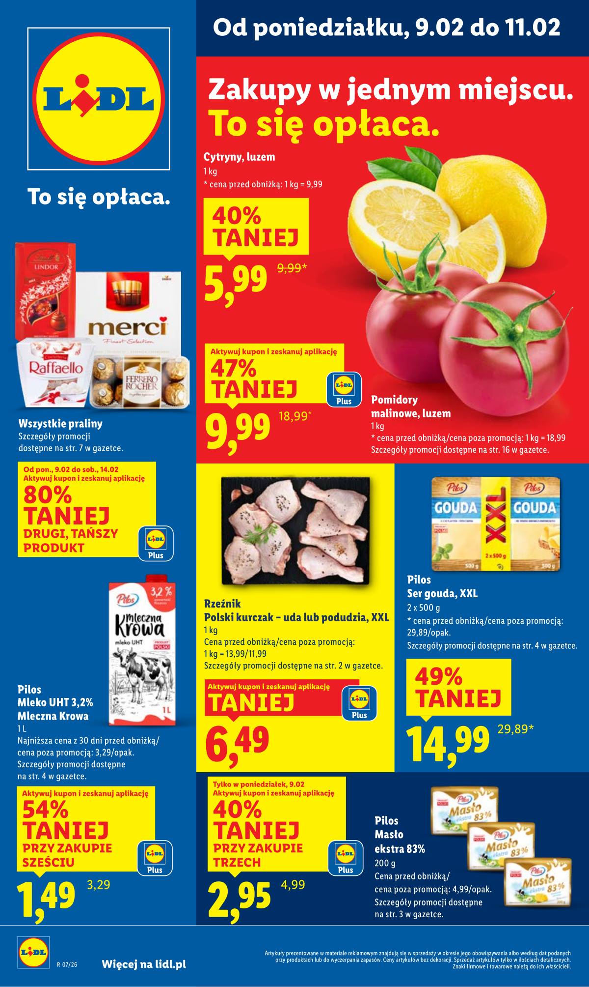 Lidl Lenkija - OFERTA WAŻNA OD 09.02 DO 11.02 1 puslapis