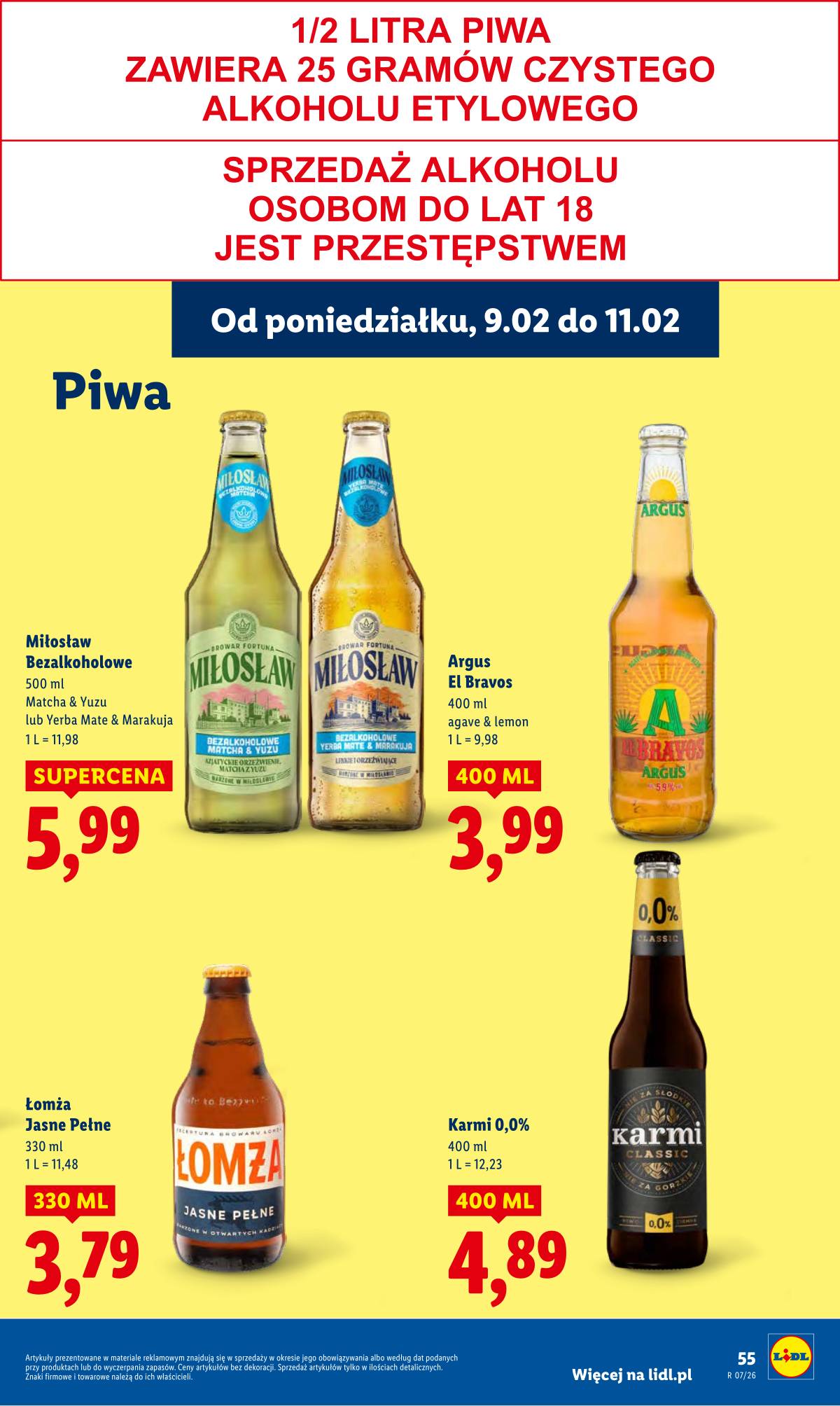 Lidl Lenkija - OFERTA WAŻNA OD 09.02 DO 11.02 55 puslapis