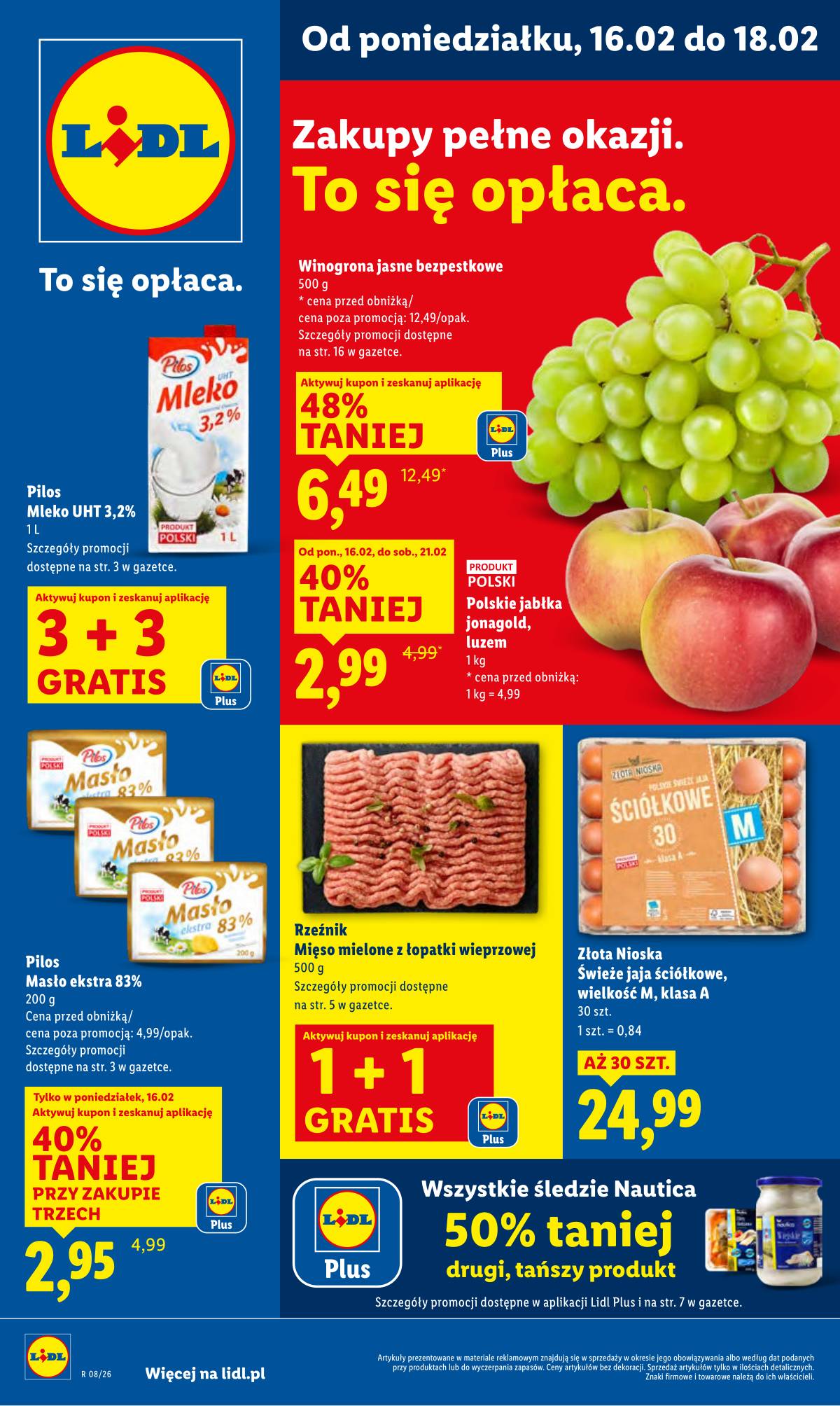 Lidl Lenkija - OFERTA WAŻNA OD 16.02 DO 18.02 1 puslapis