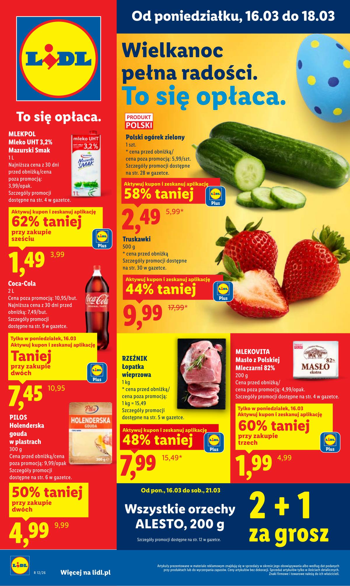 Lidl Lenkija - Gazetka ważna od 16.03 do 18.03 1 puslapis
