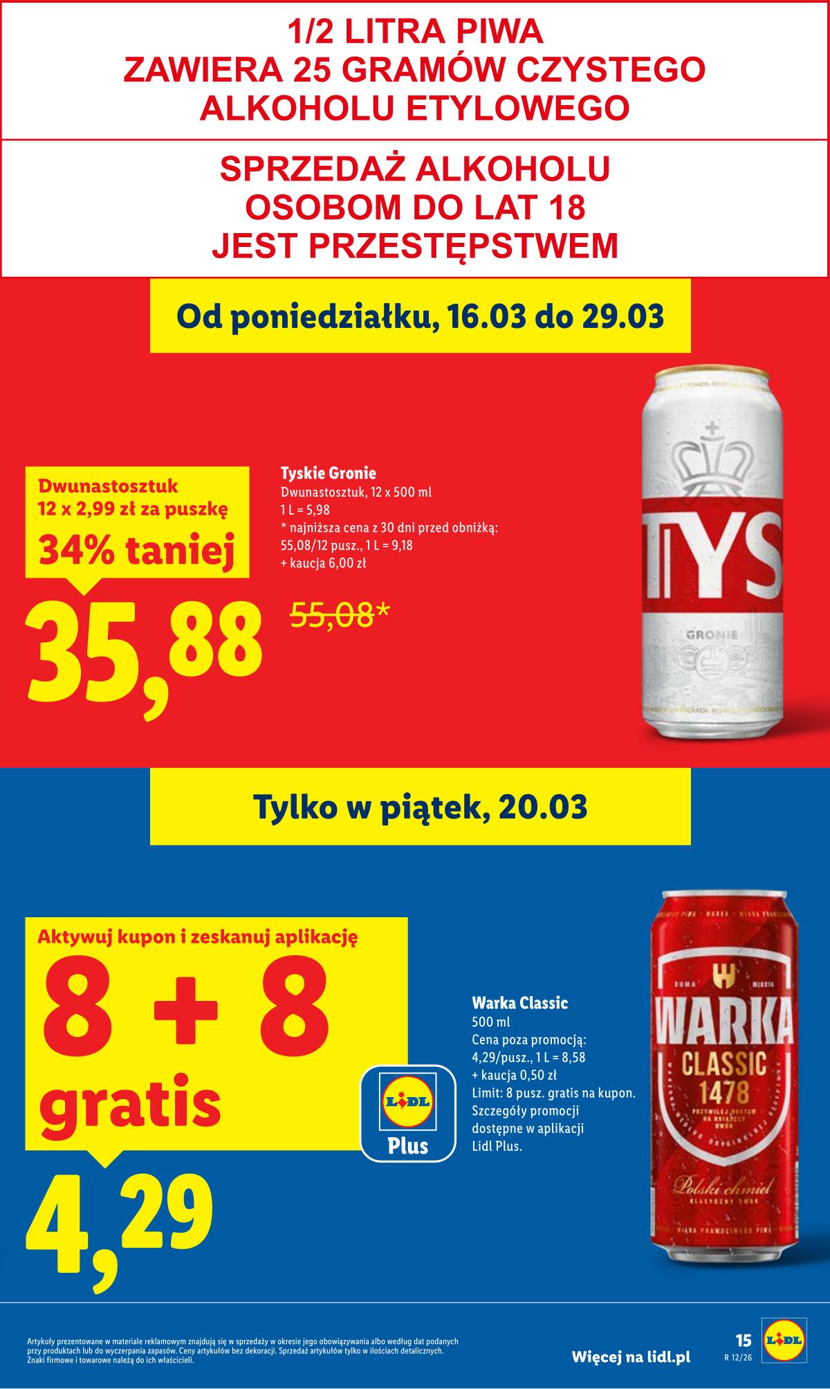 Lidl Lenkija - OFERTA WAŻNA OD 19.03 DO 21.03 15 puslapis