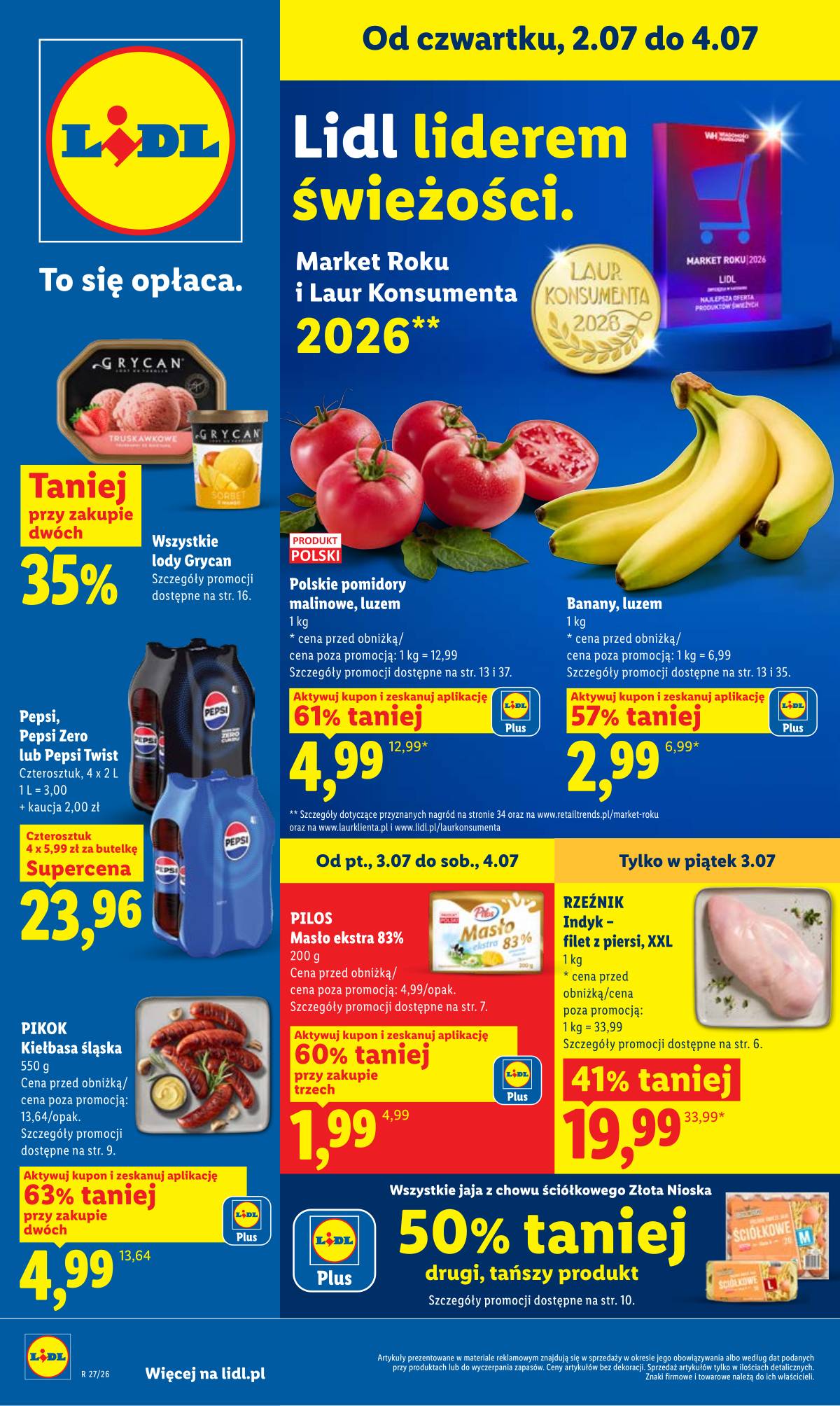 Lidl Lenkija - Gazetka ważna od 2.07 do 4.07 1 puslapis