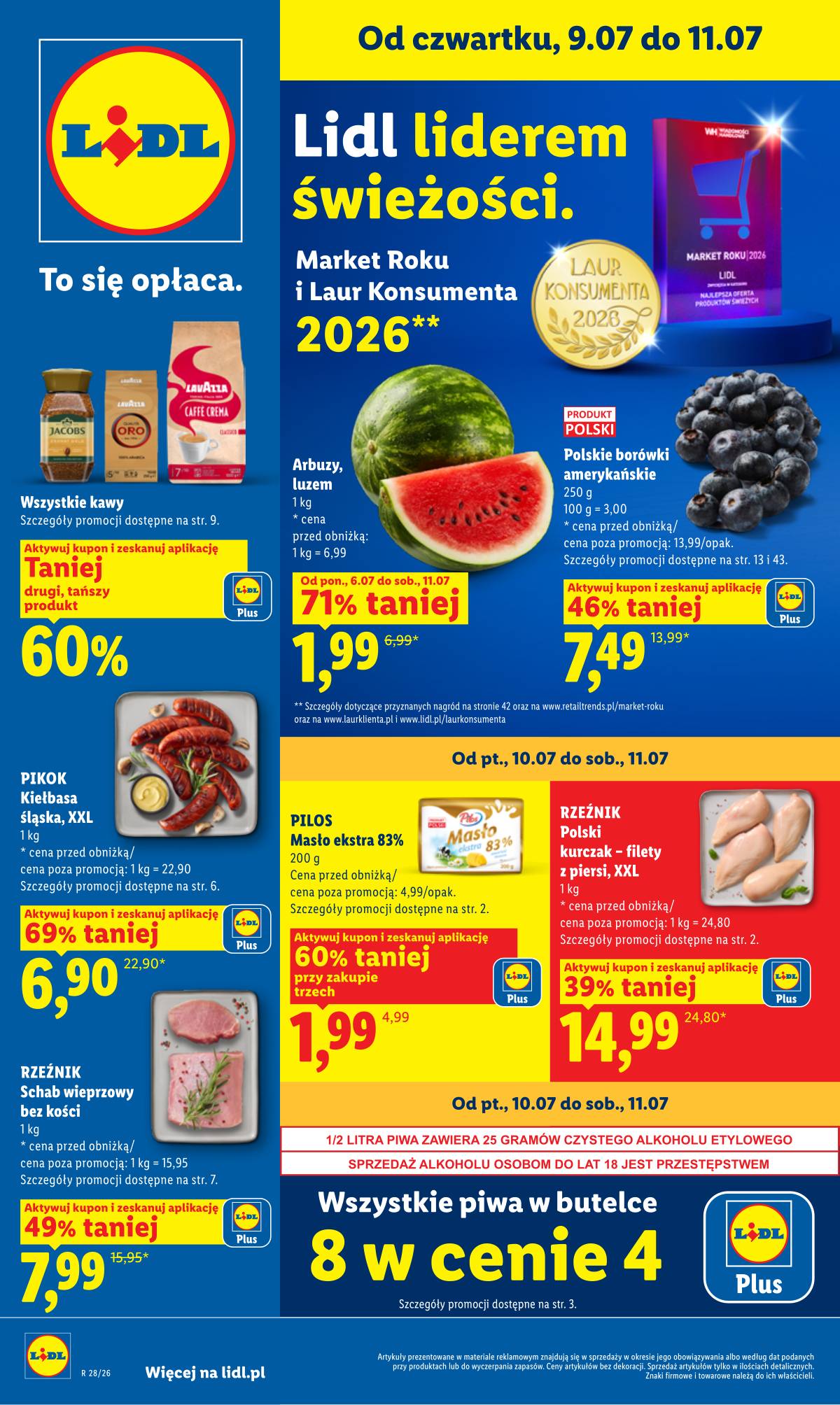 Lidl Lenkija - Gazetka ważna od 9.07 do 11.07 1 puslapis