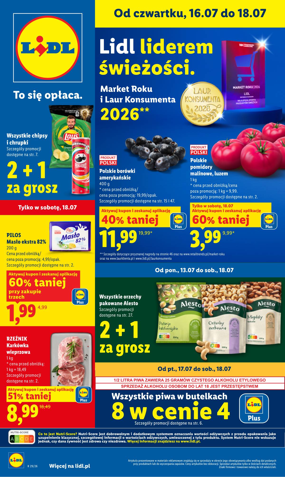Lidl Lenkija - Gazetka ważna od 16.07 do 18.07 1 puslapis