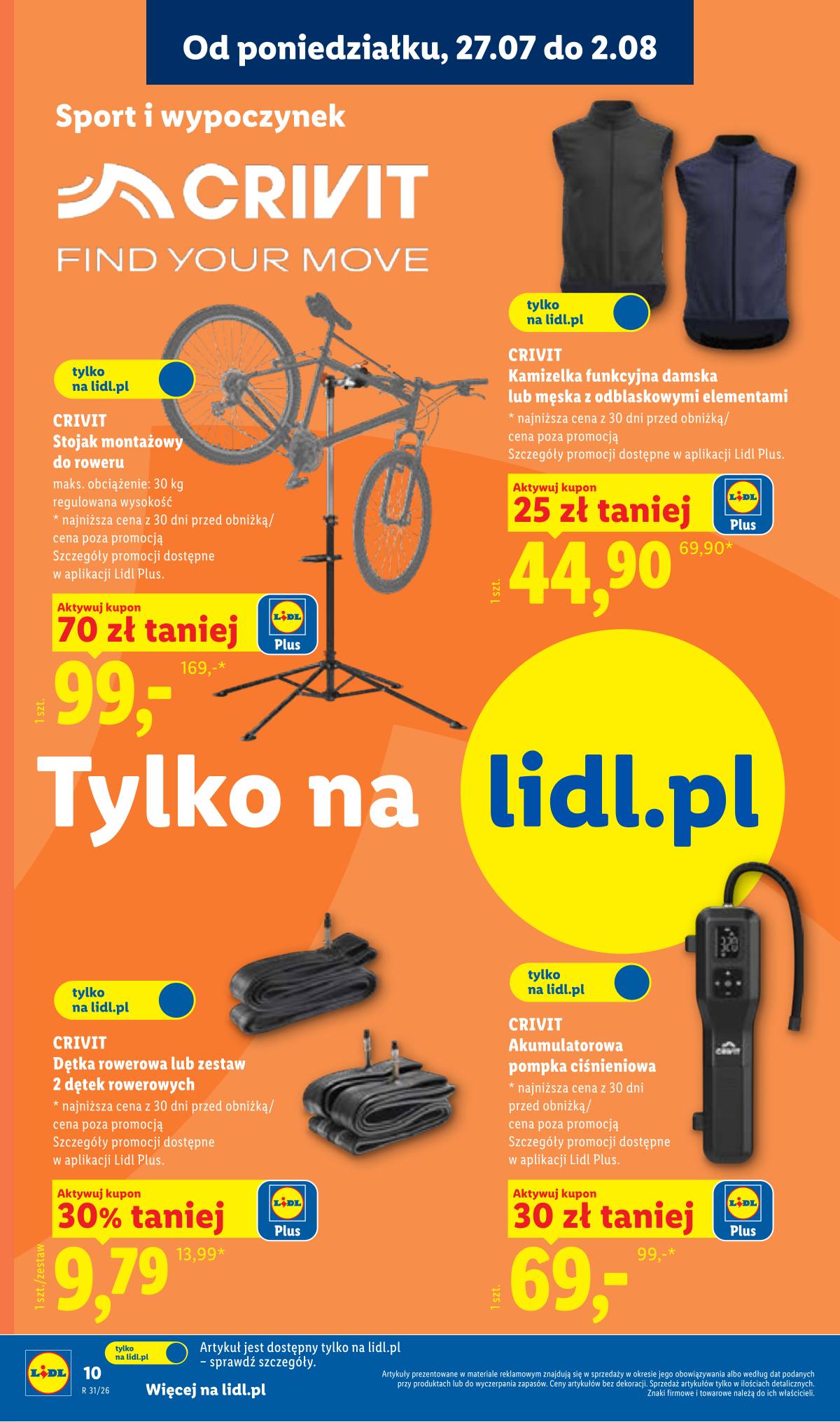 Lidl Lenkija - Gazetka ważna od 27.07. do 01.08. 10 puslapis