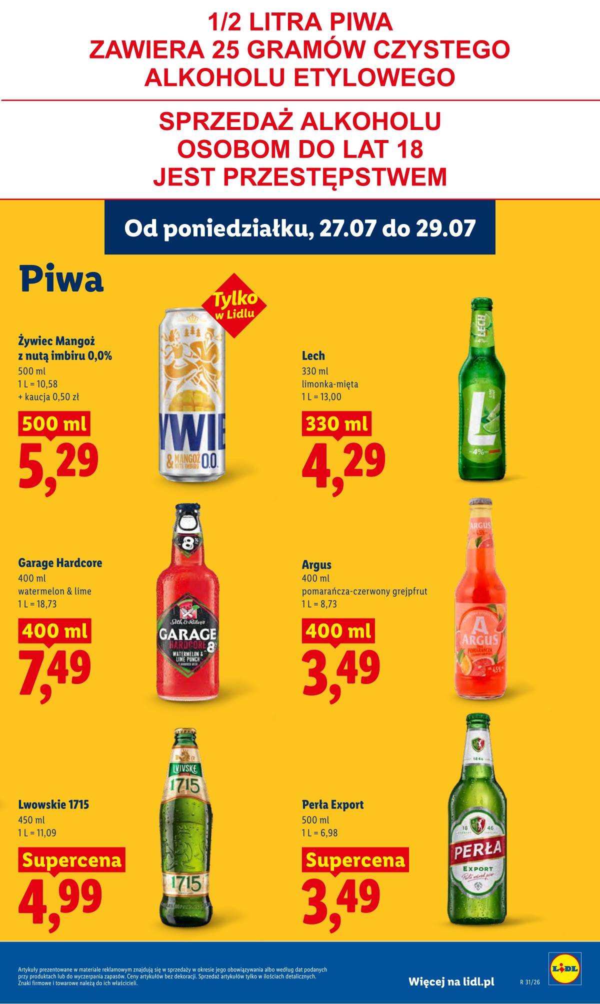 Lidl Lenkija - Gazetka ważna od 27.07 do 29.07 73 puslapis