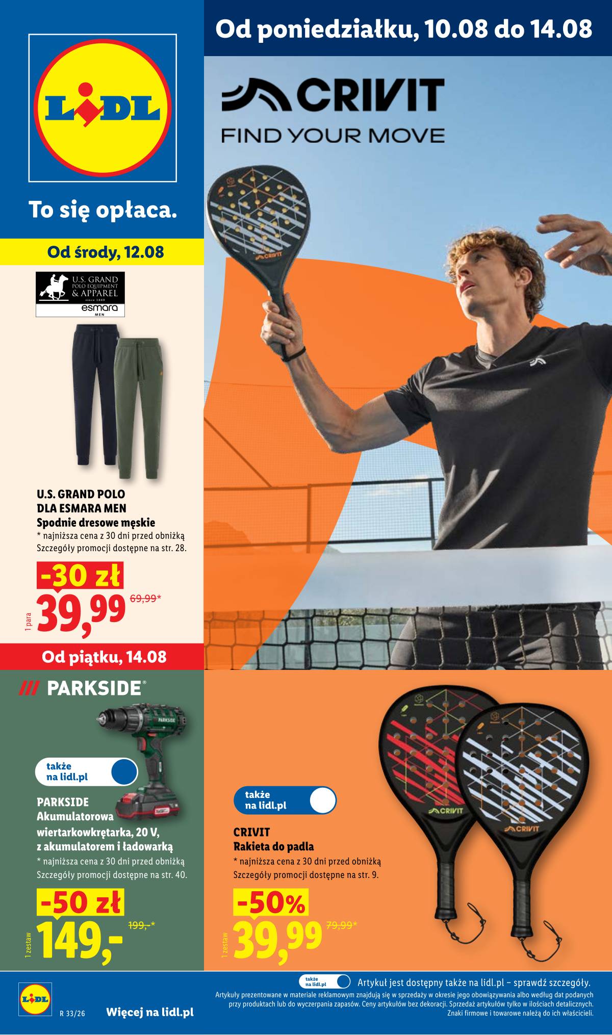Lidl Lenkija - Gazetka ważna od 10.08. do 14.08. 1 puslapis