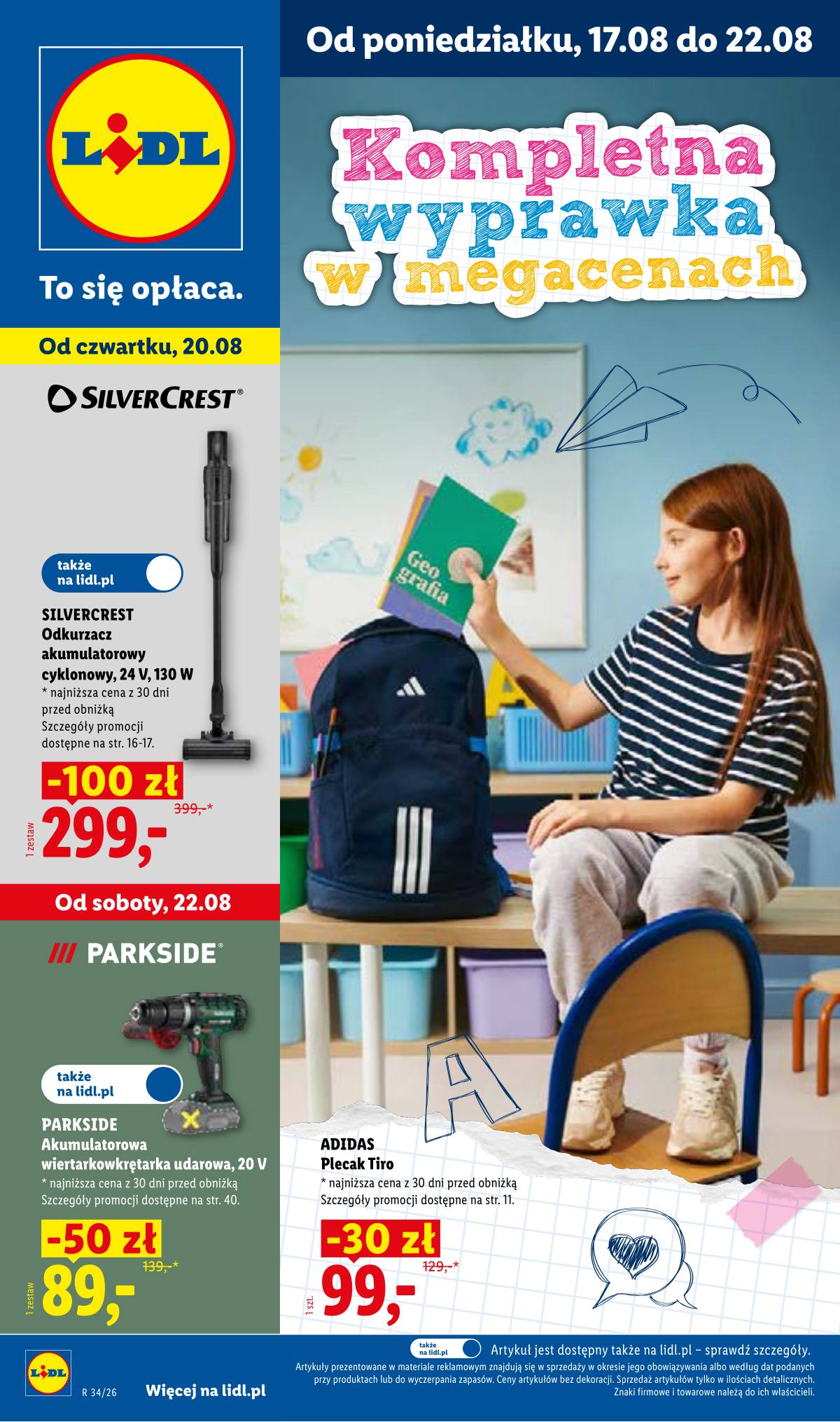 Lidl Lenkija - Gazetka ważna od 17.08. do 22.08. 1 puslapis