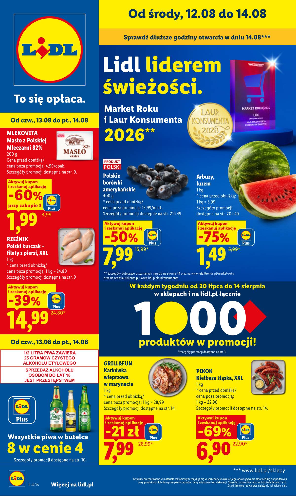 Lidl Lenkija - Gazetka ważna od 12.08 do 14.08 1 puslapis