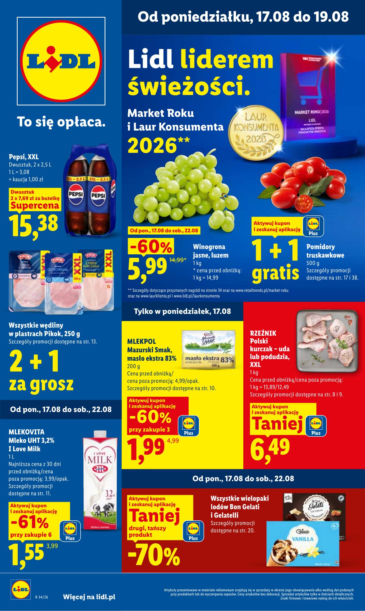 Lidl Lenkija - Gazetka ważna od 17.08 do 19.08 1 puslapis