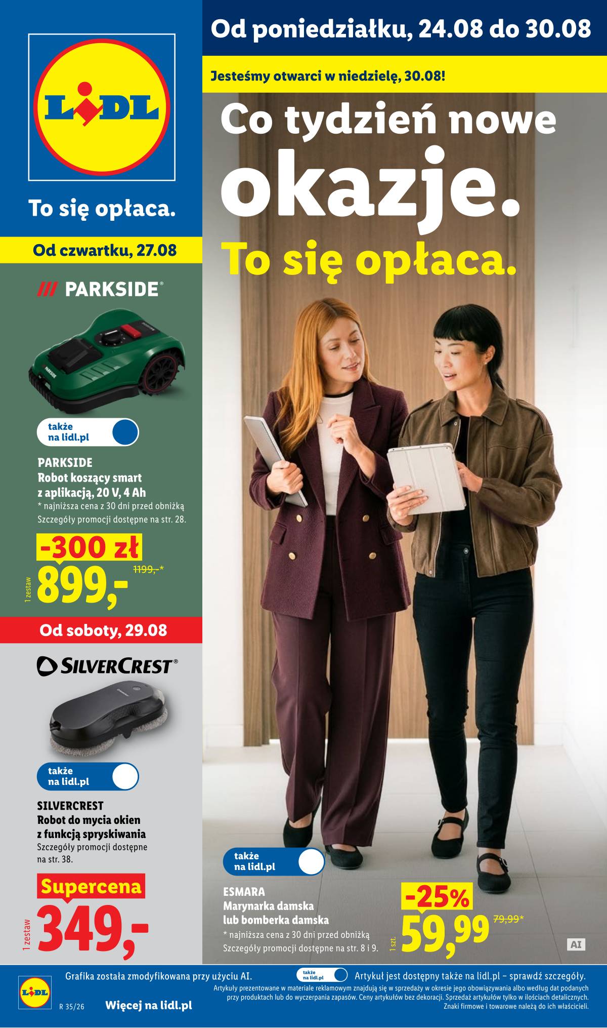 Lidl Lenkija - Gazetka ważna od 24.08. do 30.08. 1 puslapis