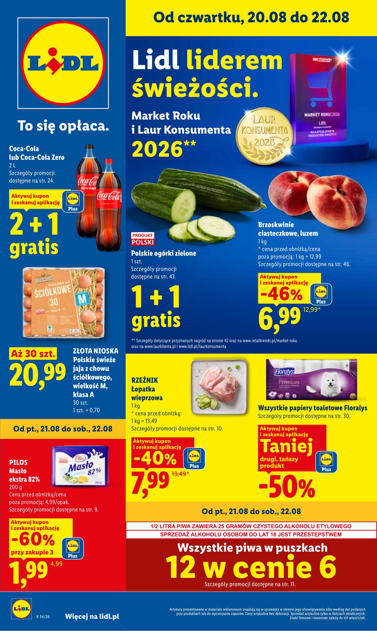 Lidl Lenkija - Gazetka ważna od 20.08 do 22.08 1 puslapis