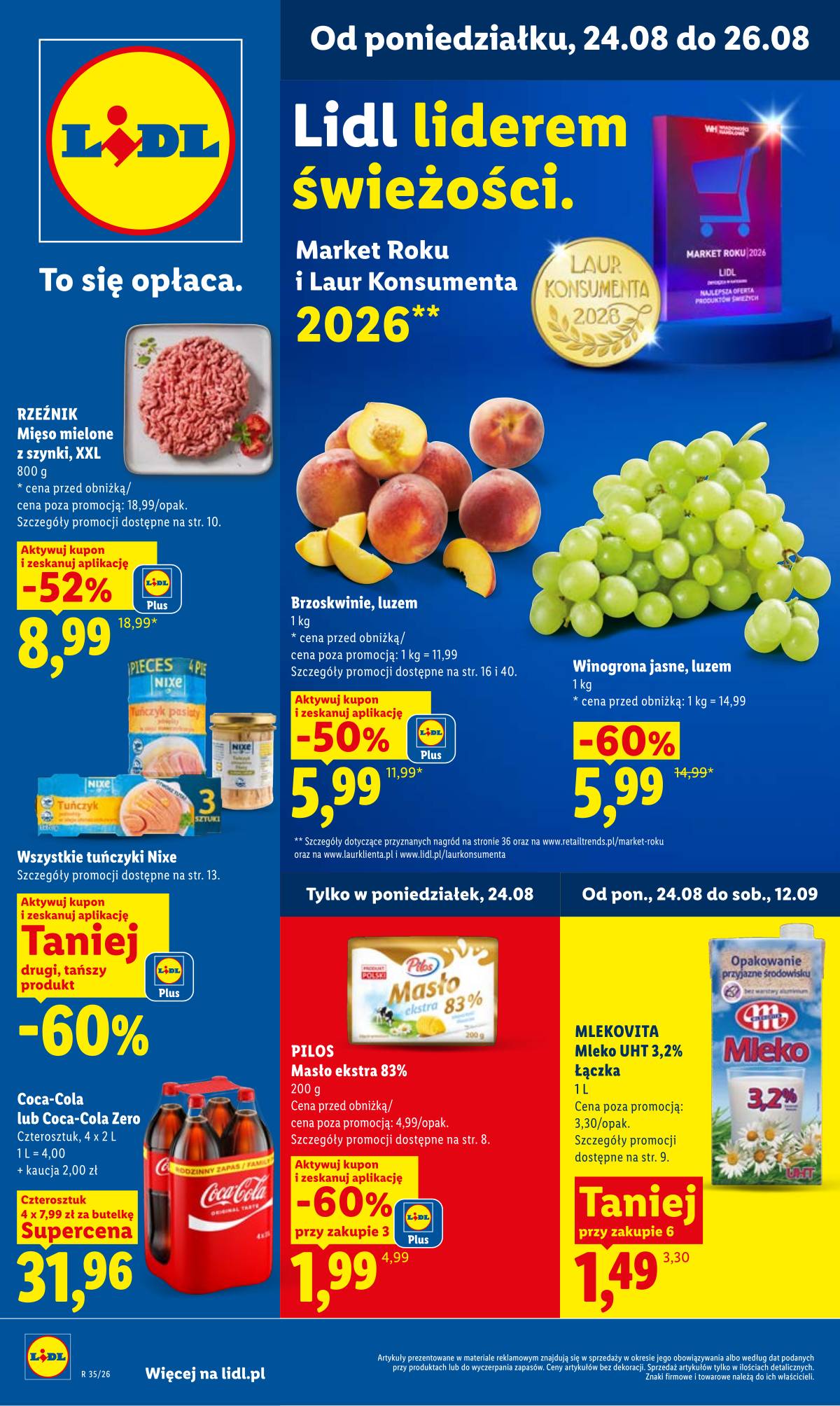 Lidl Lenkija - Gazetka ważna od 24.08 do 26.08 1 puslapis