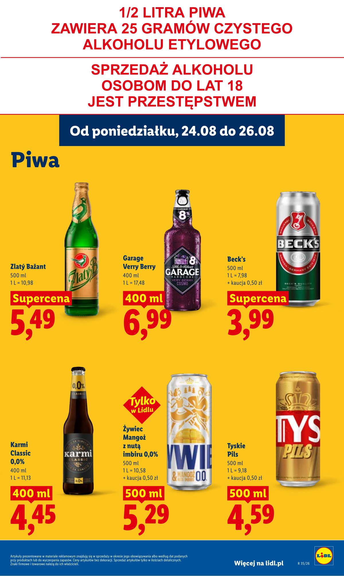 Lidl Lenkija - Gazetka ważna od 24.08 do 26.08 77 puslapis