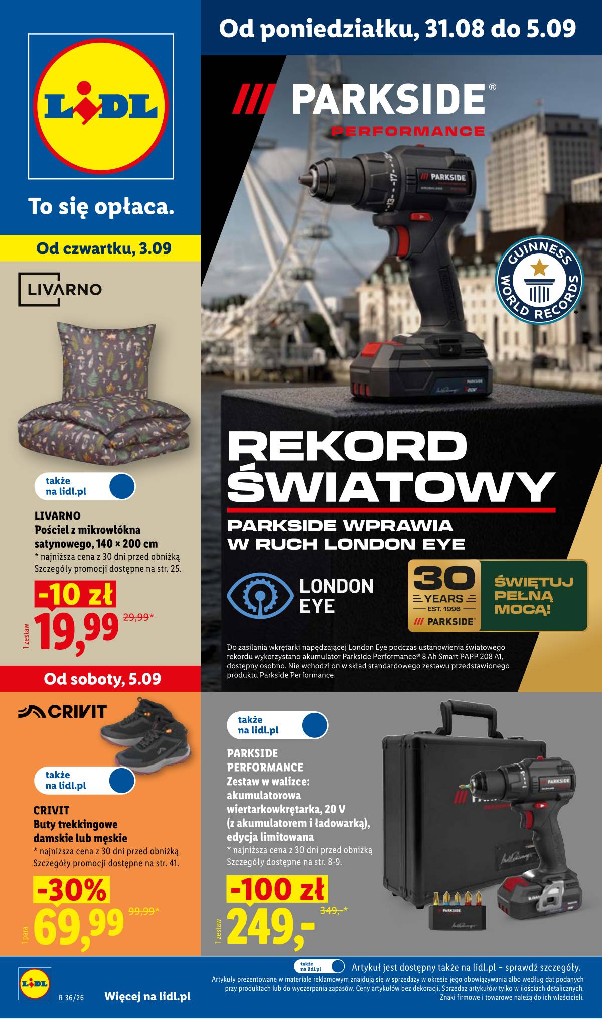 Lidl Lenkija - Gazetka ważna od 31.08. do 05.09. 1 puslapis