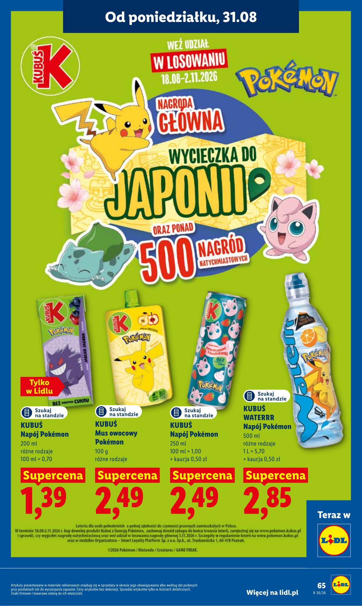 Lidl Lenkija - Gazetka ważna od 31.08 do 2.09 65 puslapis