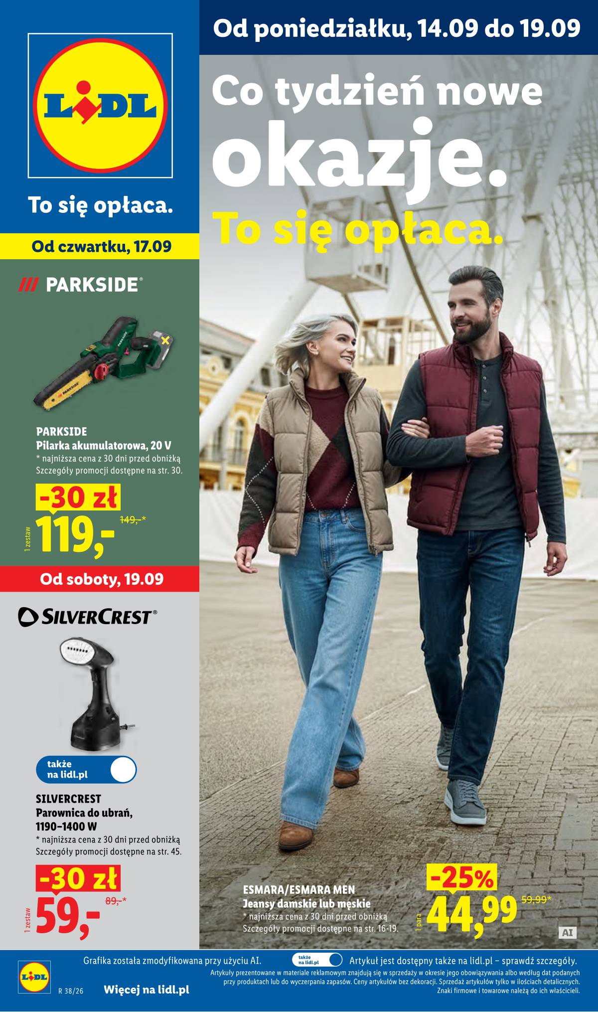 Lidl Lenkija - Gazetka ważna od 14.09. do 19.09. 1 puslapis