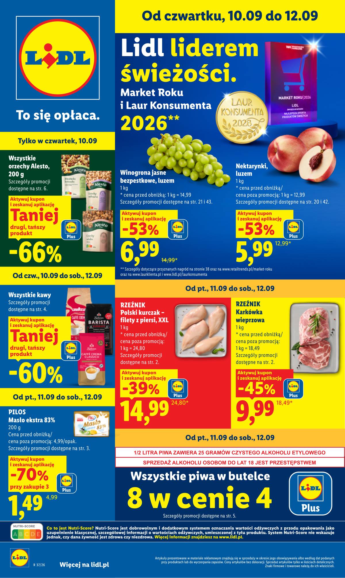 Lidl Lenkija - Gazetka ważna od 10.09 do 12.09 1 puslapis