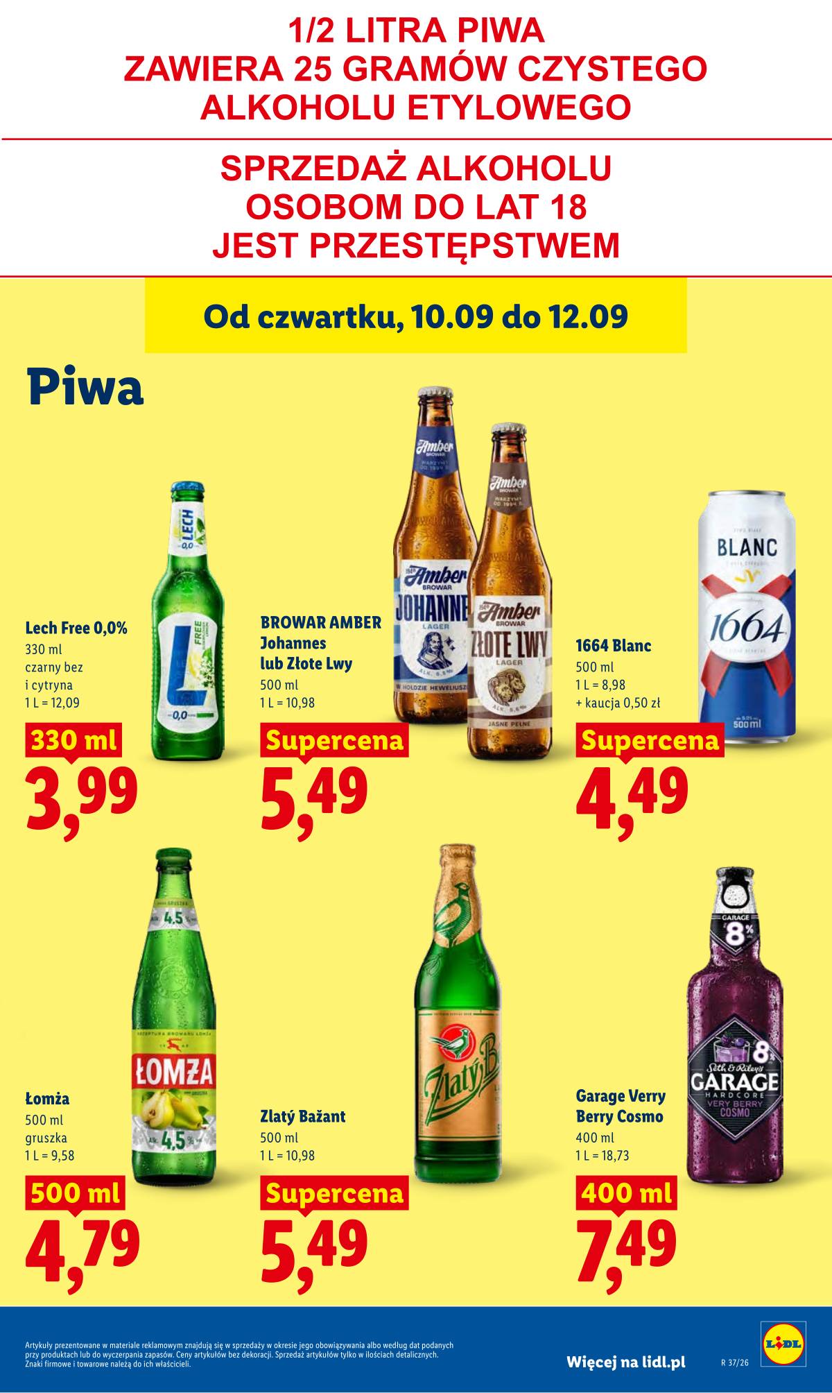 Lidl Lenkija - Gazetka ważna od 10.09 do 12.09 65 puslapis