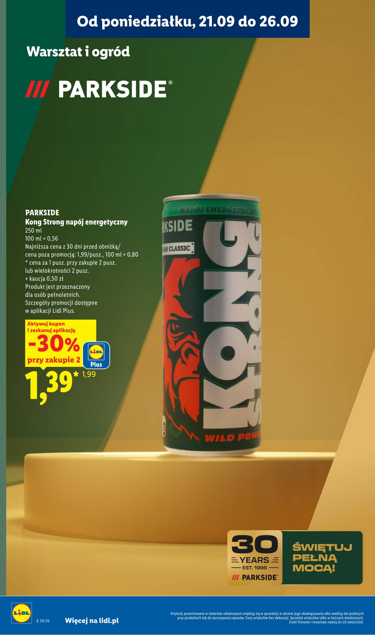 Lidl Lenkija - Gazetka ważna od 21.09 do 26.09 30 puslapis