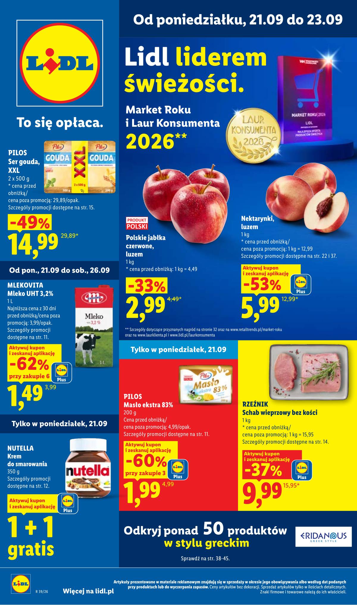 Lidl Lenkija - Gazetka ważna od 21.09. do 23.09 1 puslapis