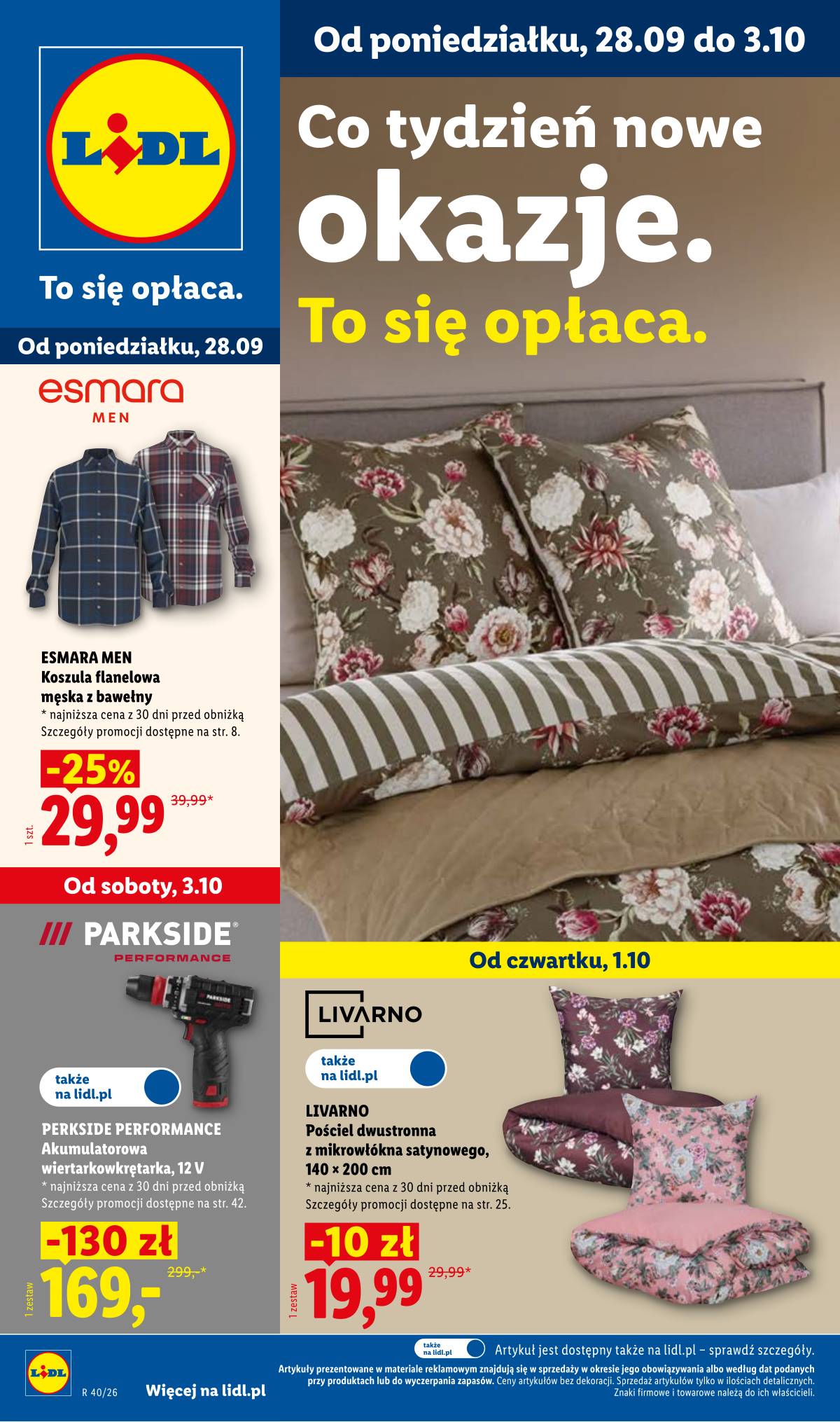 Lidl Lenkija - Gazetka ważna od 28.09. do 03.10. 1 puslapis