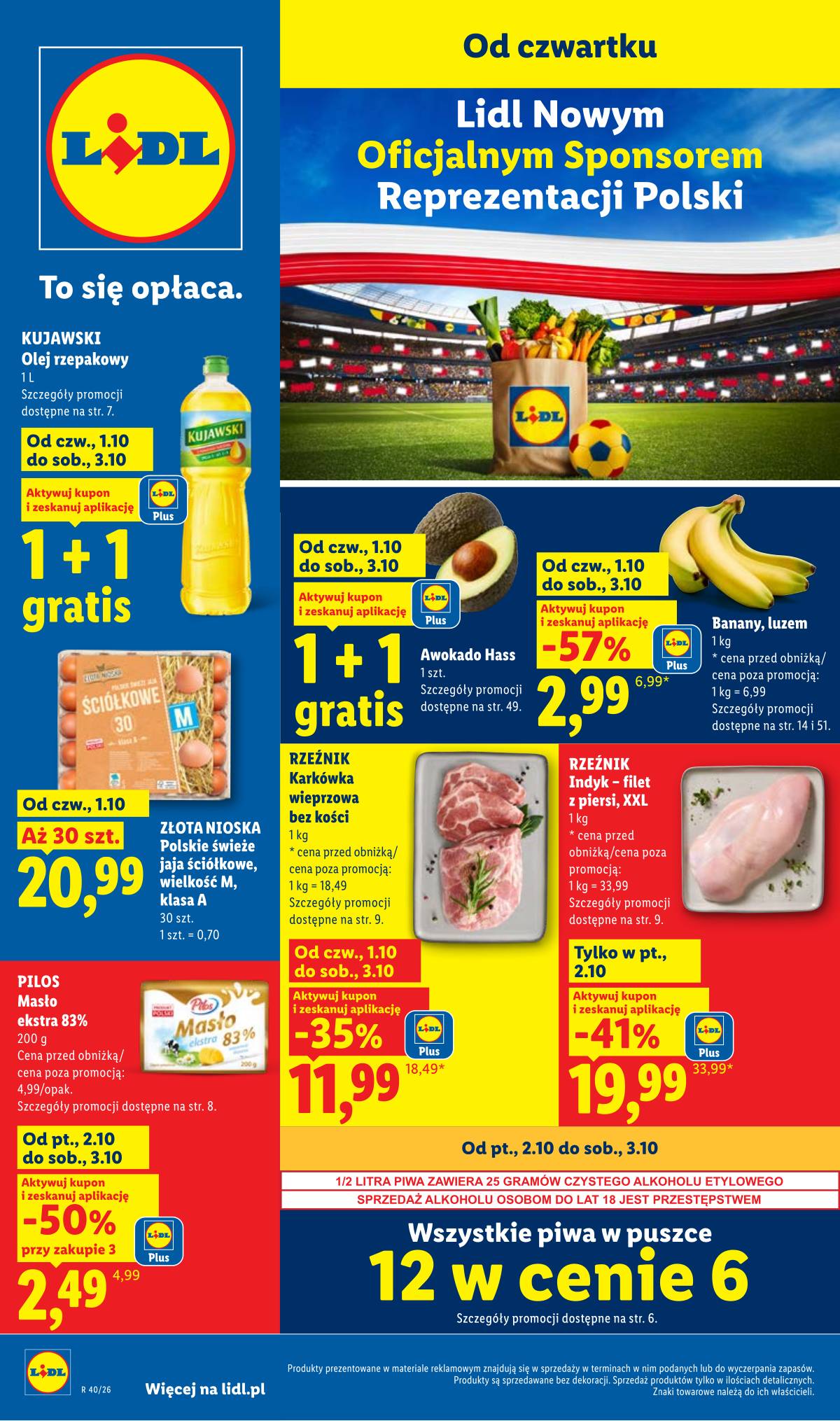Lidl Lenkija - Gazetka ważna od 1.10 do 3.10 1 puslapis