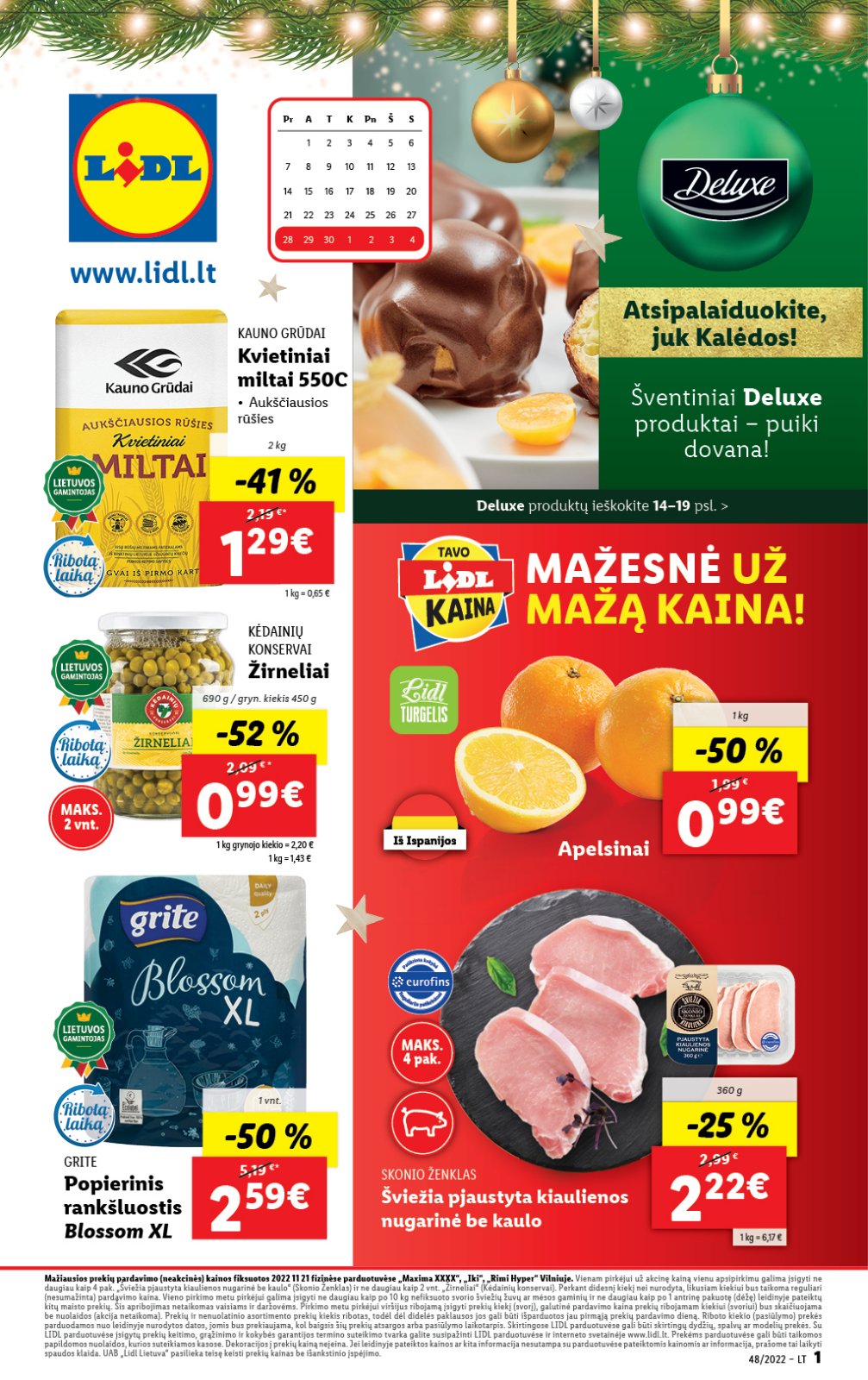 Lidl 'MAISTO PREKIŲ PASIŪLYMAI' 1 puslapis
