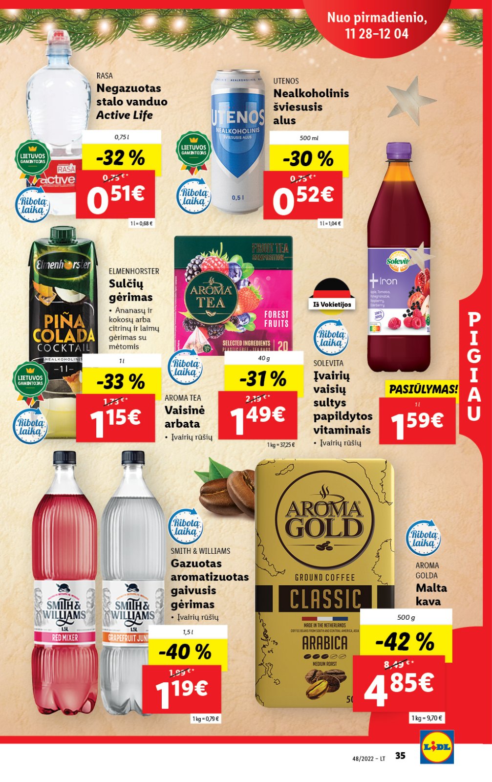 Lidl 'MAISTO PREKIŲ PASIŪLYMAI' 35 puslapis