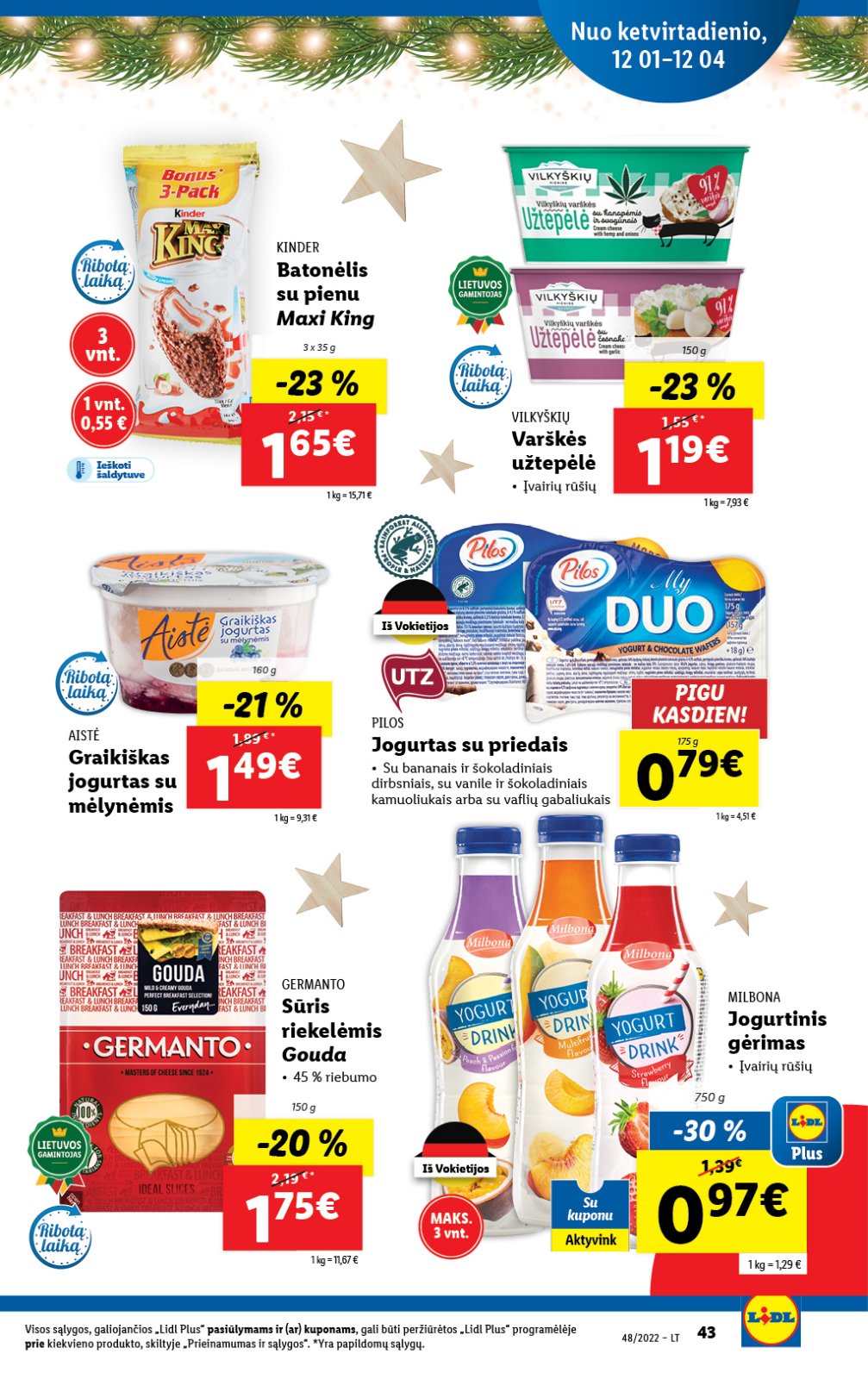 Lidl 'MAISTO PREKIŲ PASIŪLYMAI' 43 puslapis